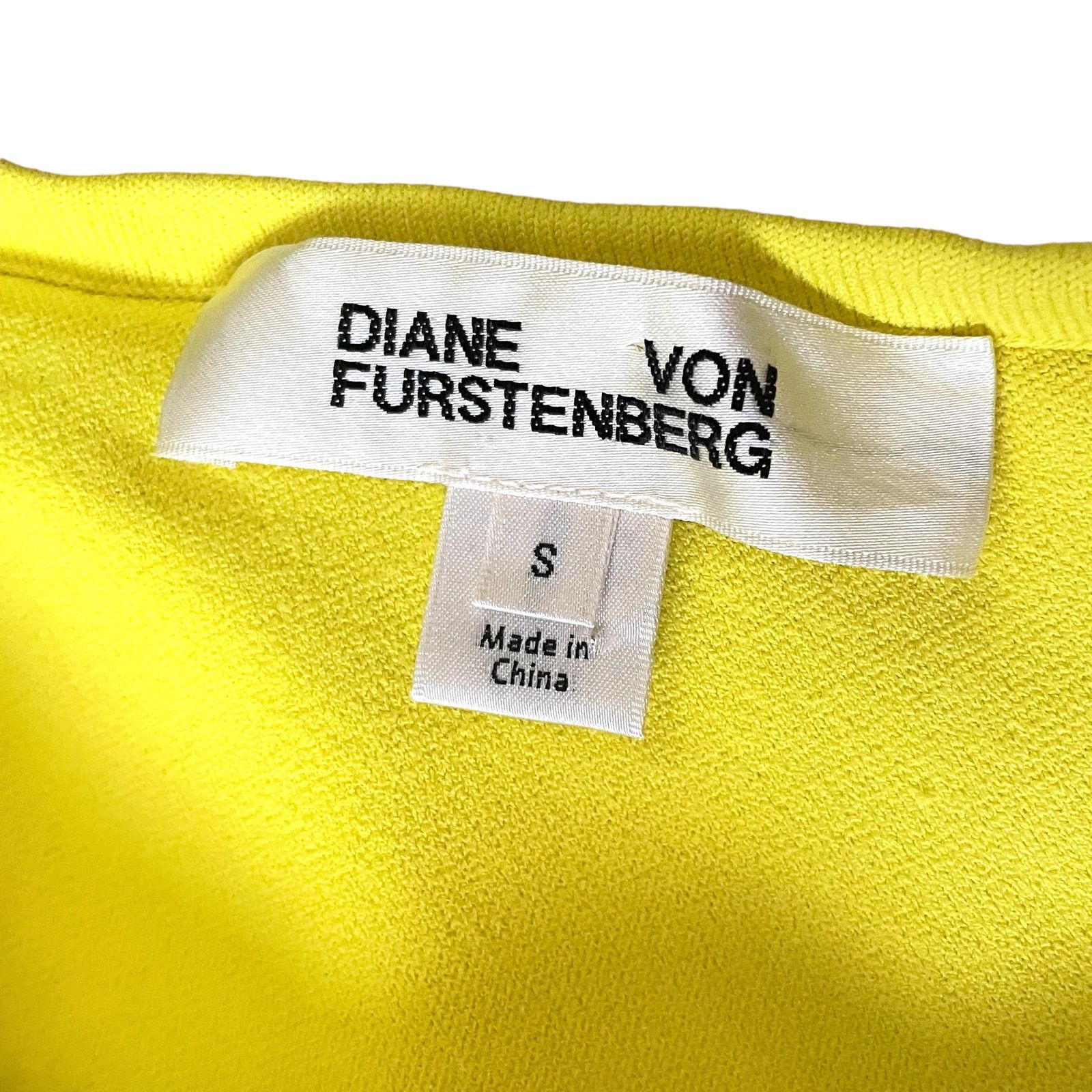 Diane von Furstenberg Diane Von Furstenberg Yellow One Shoulder Ruffle Front Dress Size S / US 4 / IT 40 - 4 Thumbnail