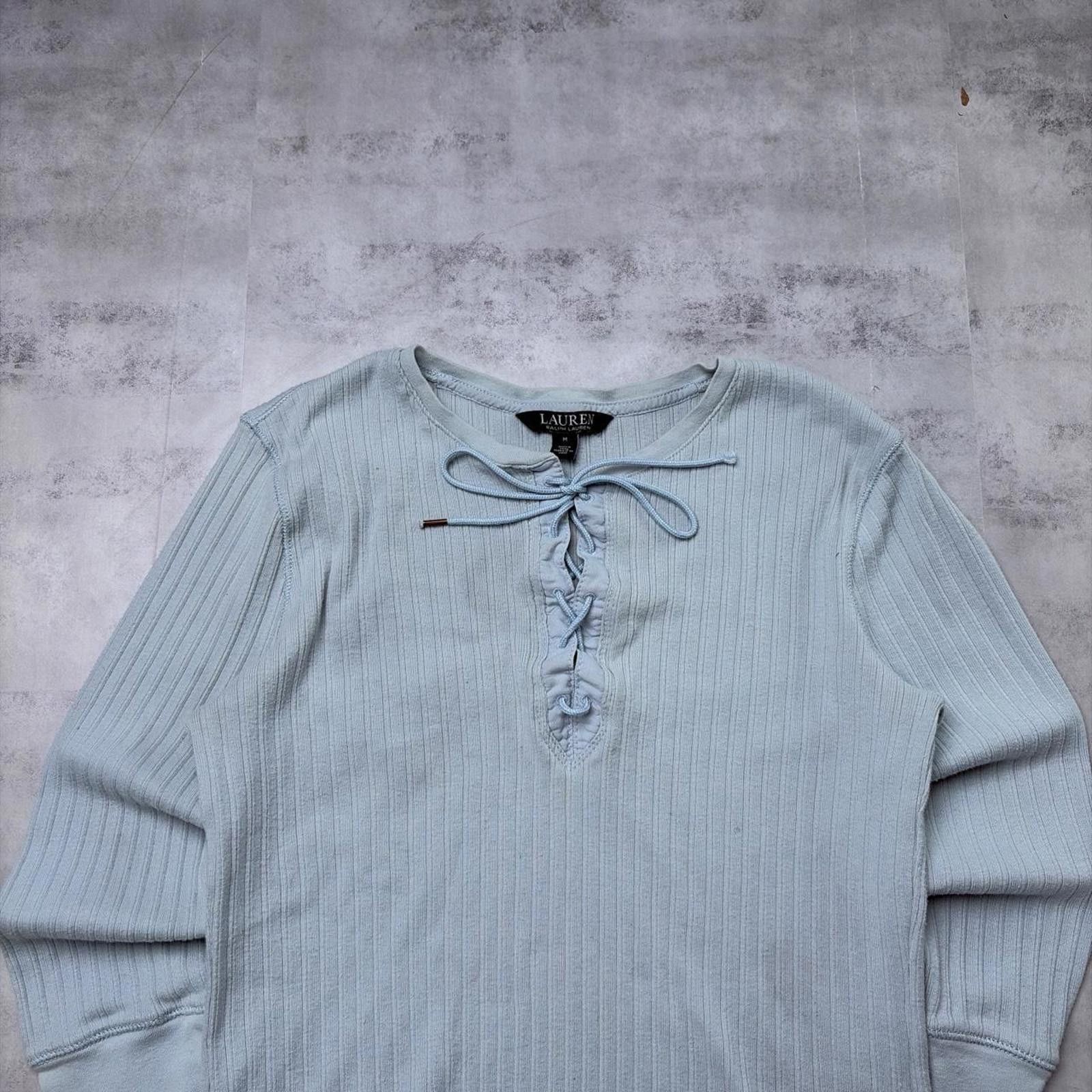 Lauren Ralph Lauren Y2K Lauren Ralph Lauren Grunge Lace Up Women’s Top Size M / US 6-8 / IT 42-44 - 2 Thumbnail