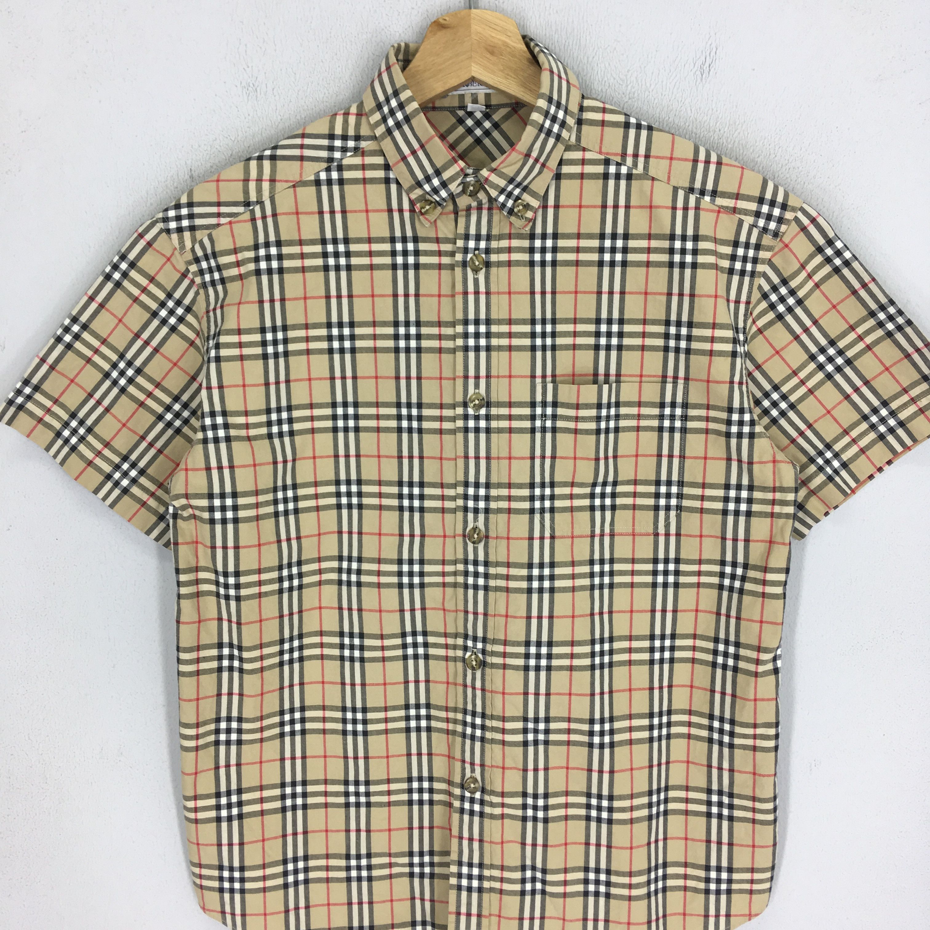 Burberry Burberry Nova Check Beige Luxury Style Button Down Shirt Size US S / EU 44-46 / 1 - 3 Thumbnail