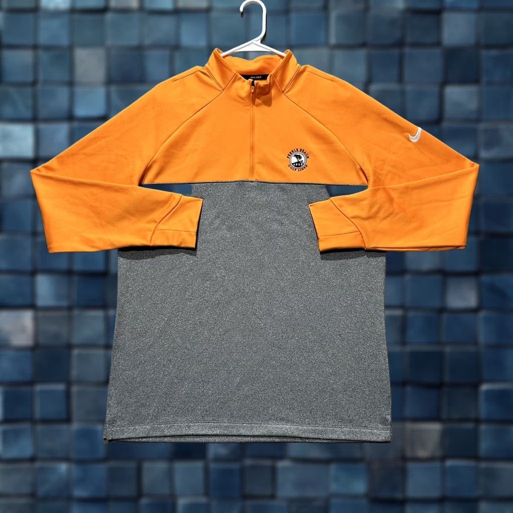 Nike Nike Golf Therma Quarter Zip Men L Orange Gray Pebble Beach Logo 854498 Size US L / EU 52-54 / 3 - 1 Thumbnail