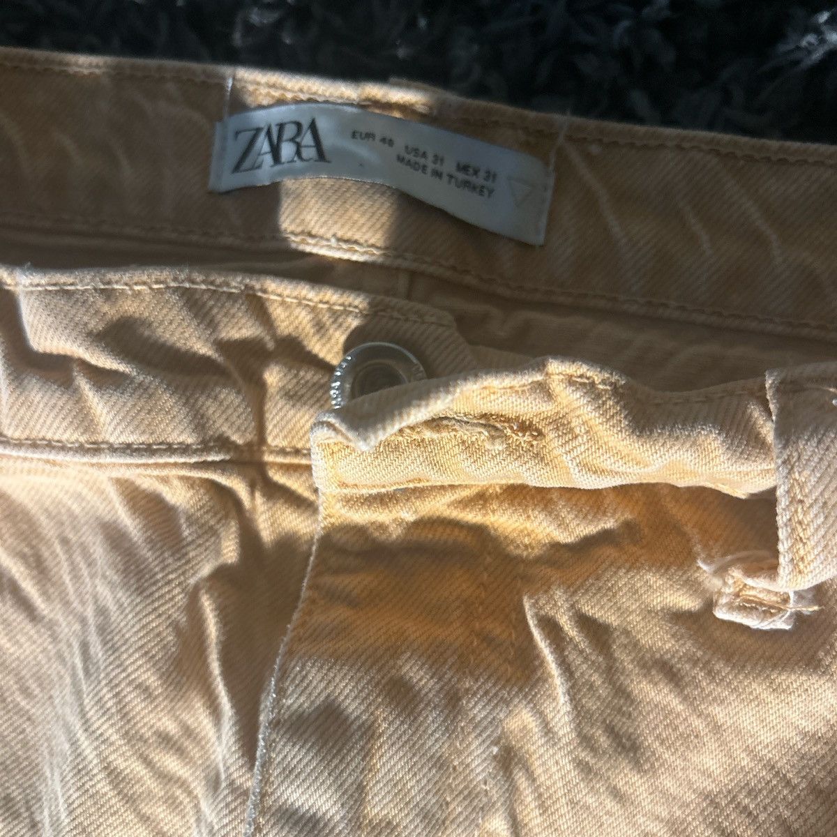 Zara White and Orange Zara Shorts Size US 31 - 1 Thumbnail