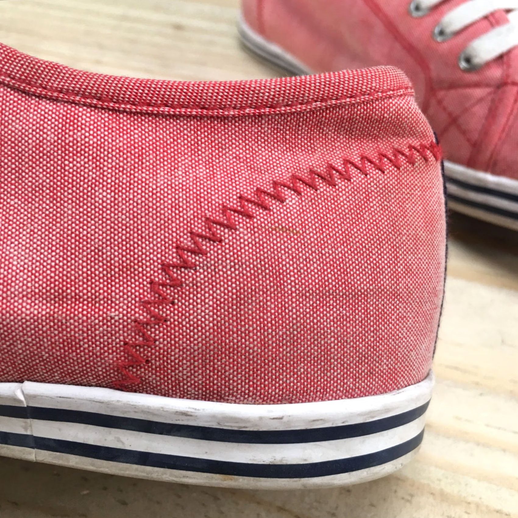 Nautica Nautica Womens Casual Low Top Sneakers NW007E Pink Fabric Lace Up Flats Shoes Size M / US 6-8 / IT 42-44 - 5 Thumbnail