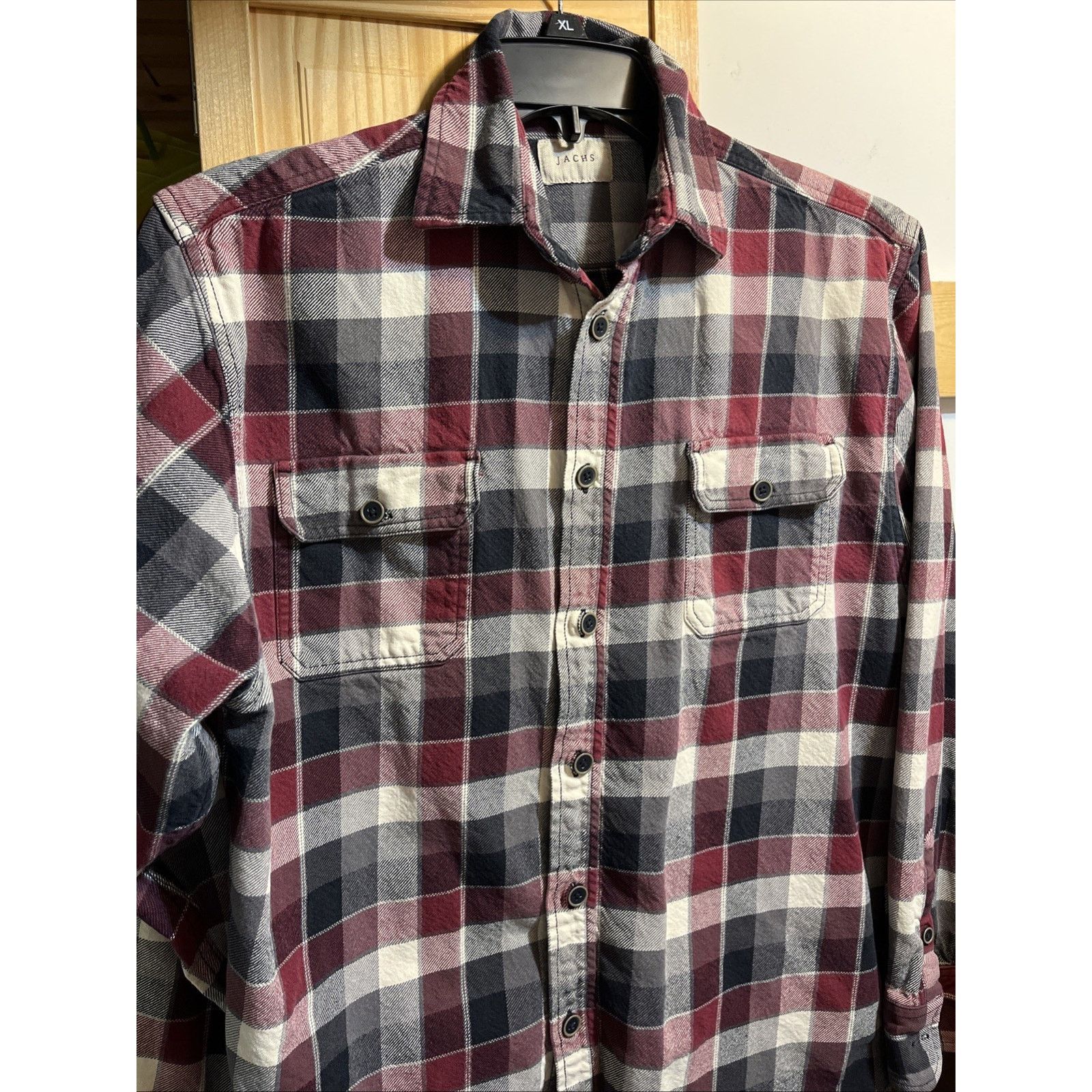JACHS NY Jachs Shirt Men’s L Red Plaid Lumberjack Flannel Cotton Size US L / EU 52-54 / 3 - 6 Thumbnail