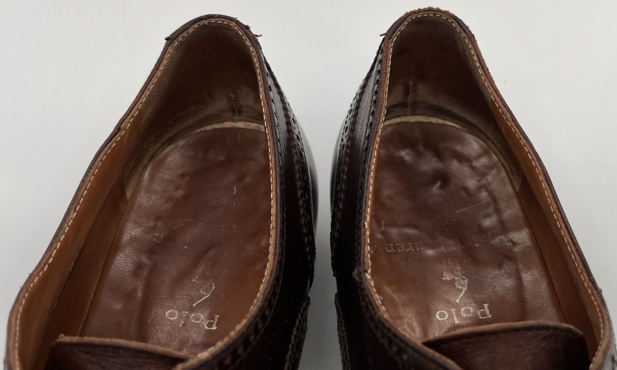 Polo Ralph Lauren Polo Ralph Lauren Brown Leather Wingtip Oxfords Size 10.5D Size US 10.5 / EU 43-44 - 9 Thumbnail