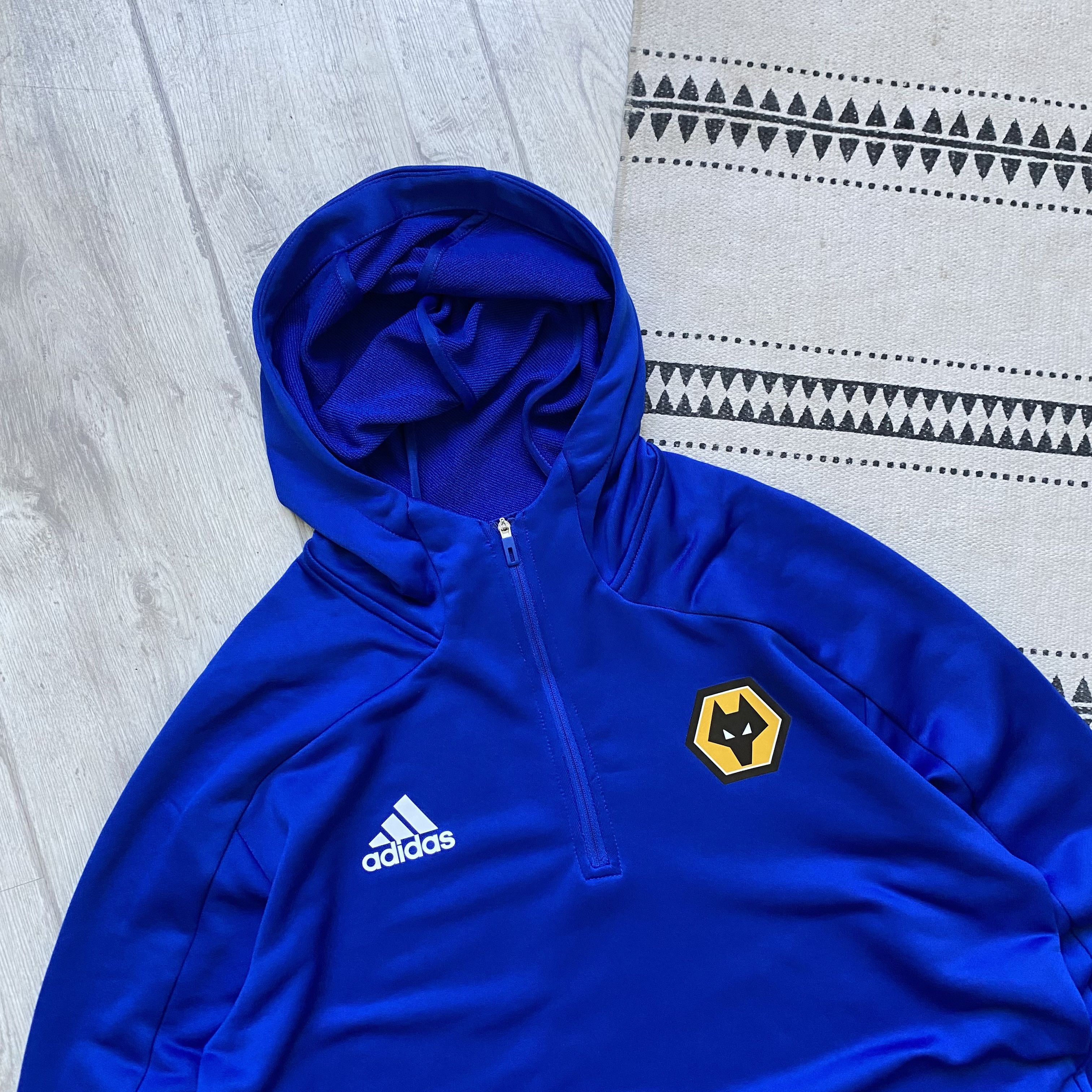 Adidas ⚽️ Adidas Wolverhampton jersey soccer training hoodie wolves Size US M / EU 48-50 / 2 - 2 Thumbnail