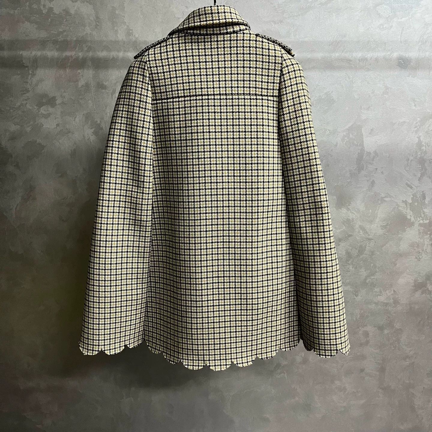 Valentino Valentino Check Lapel Coat Size US XXS / EU 40 - 5 Thumbnail
