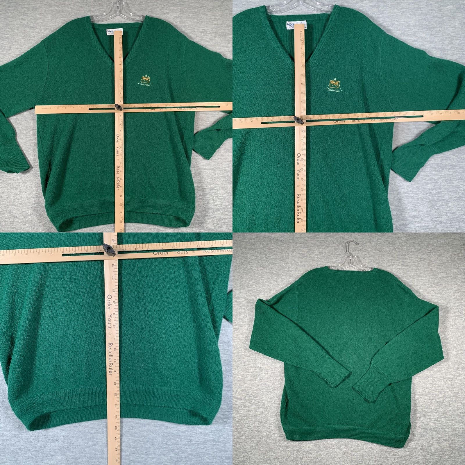 Vintage VINTAGE Pickering Sweater Mens L Green V Neck Seaview Golf Tennis Pullover Size US L / EU 52-54 / 3 - 8 Thumbnail
