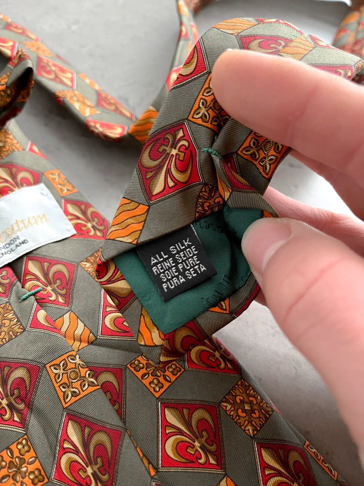 Aquascutum × Vintage AQUASCUTUM 100% silk made in England tie Size ONE SIZE - 4 Thumbnail