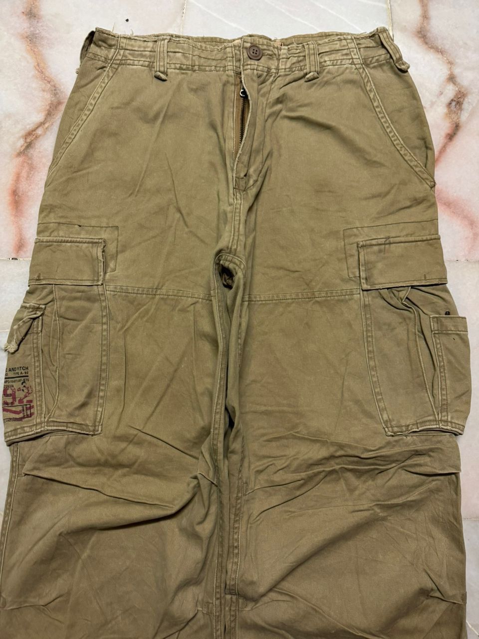 20471120 Baggy💥Vintage Abercrombie Tactical Cargo Big Pocket Distress Size US 32 / EU 48 - 4 Thumbnail