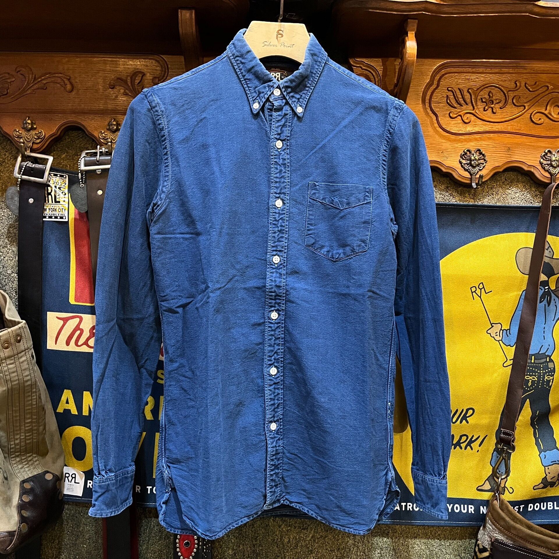 RRL Ralph Lauren RRL Blue Dye Button-Up Shirt Size US S / EU 44-46 / 1 - 1 Thumbnail
