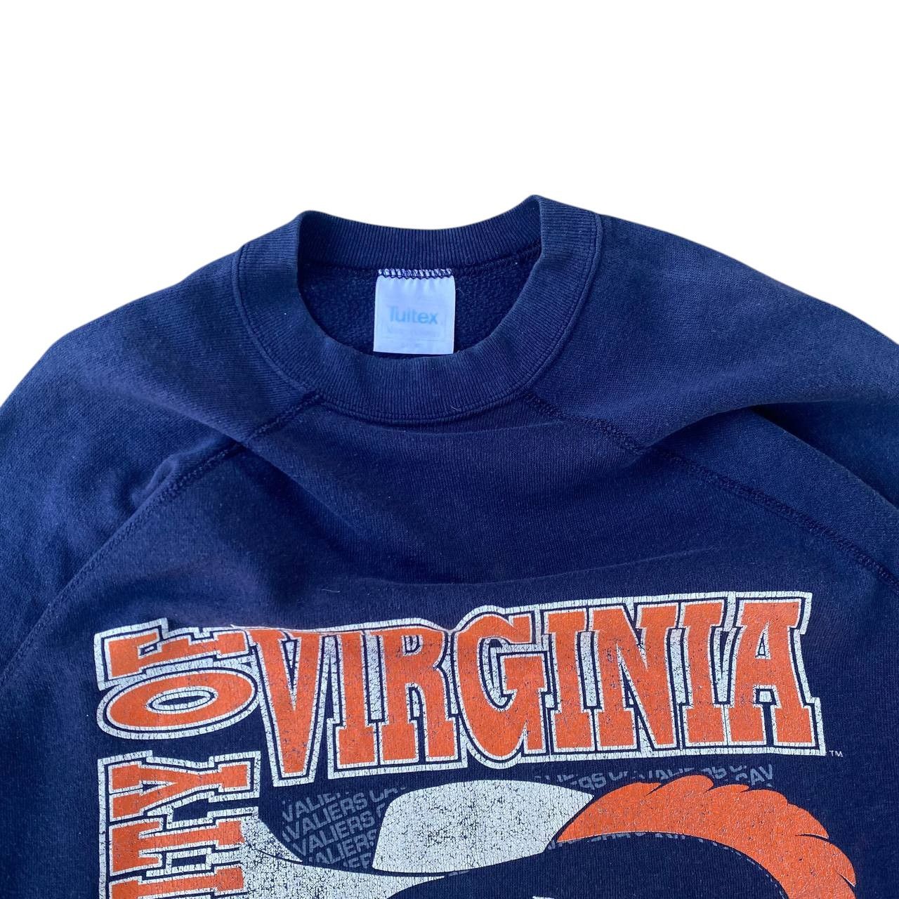 Vintage VINTAGE 80S VIRGINA UNIVERSITY CREWNECK FADED BLUE Size US XL / EU 56 / 4 - 11 Thumbnail
