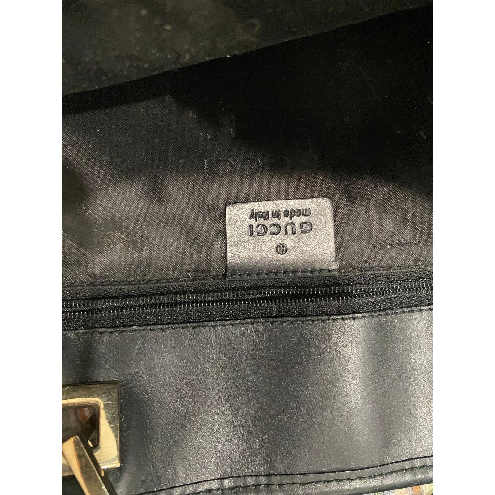 Gucci Vintage 00's Gucci Black Monogram Canvas Tote Size ONE SIZE - 8 Thumbnail