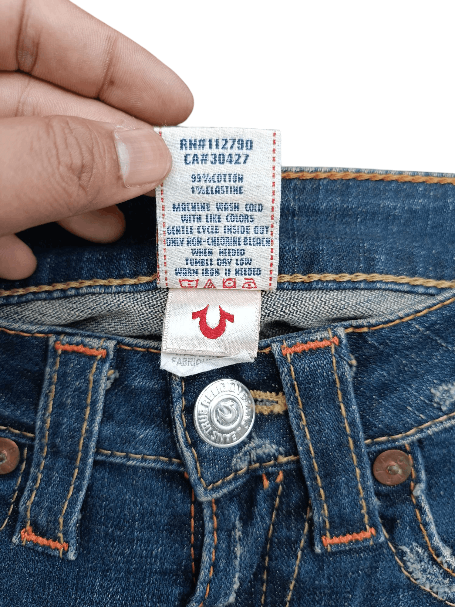 True Religion × Vintage VINTAGE TRUE RELIGION BILLY DISTRESSED DENIM TR023 Size 26" / US 2 / IT 38 - 15 Thumbnail