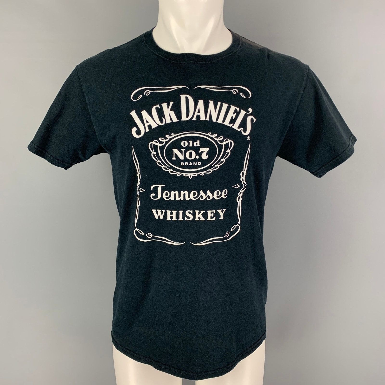 Vintage VINTAGE Size M Navy Graphic Cotton Crew-Neck T-shirt Size US M / EU 48-50 / 2 - 1 Thumbnail
