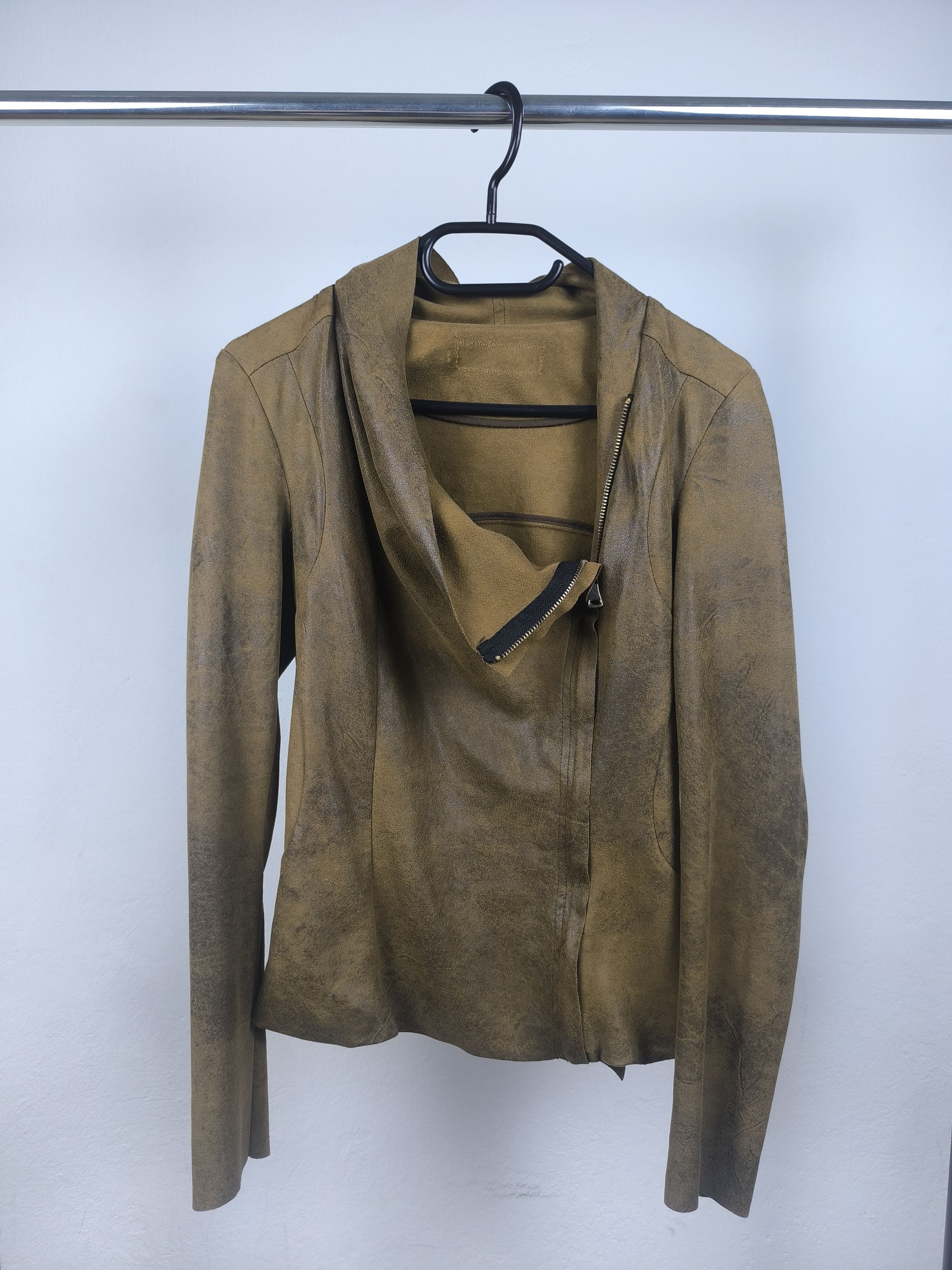 Japanese Brand Asymmetrical Blistered Avant Garde Jacket Rick Owens Dupe Size US XS / EU 42 / 0 - 2 Thumbnail