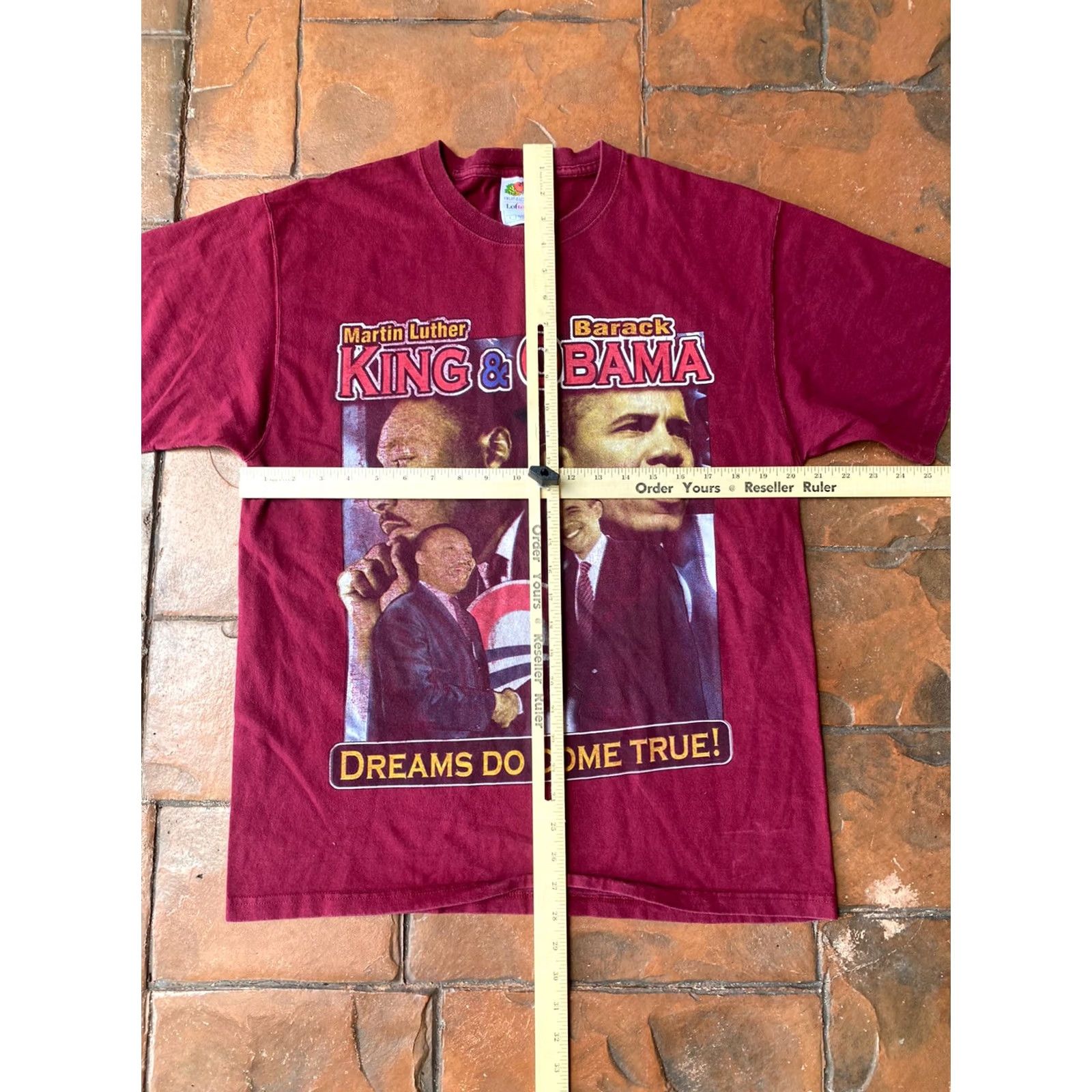 Fruit Of The Loom VINTAGE Barack Obama MLK Dreams Modern Rap Tee Shirt L Red Nike? Size US L / EU 52-54 / 3 - 5 Thumbnail
