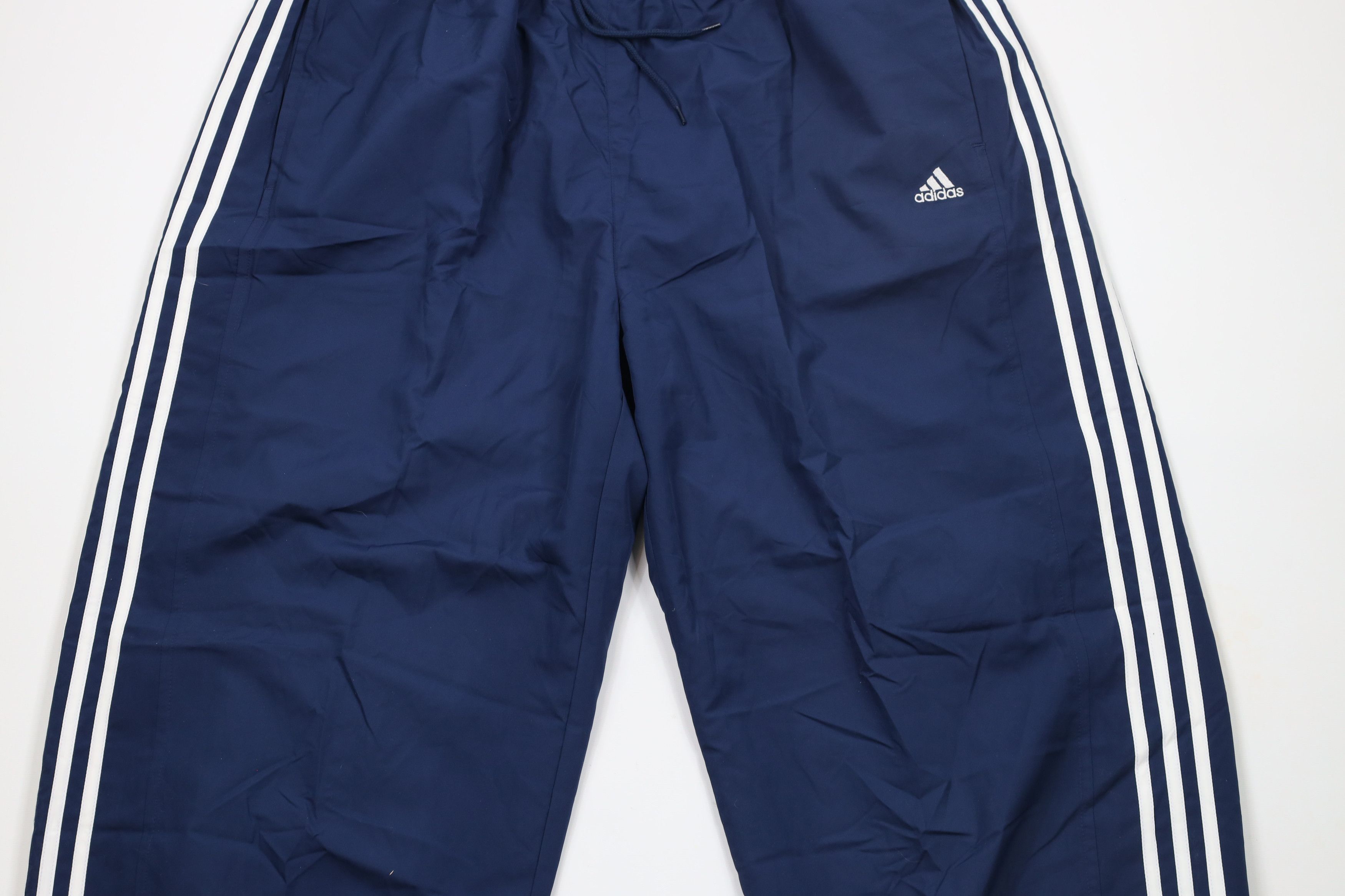 Adidas × Vintage Vintage Y2K 2004 Adidas Striped Lined Wide Leg Pants Blue Size US 40 / EU 56 - 3 Thumbnail