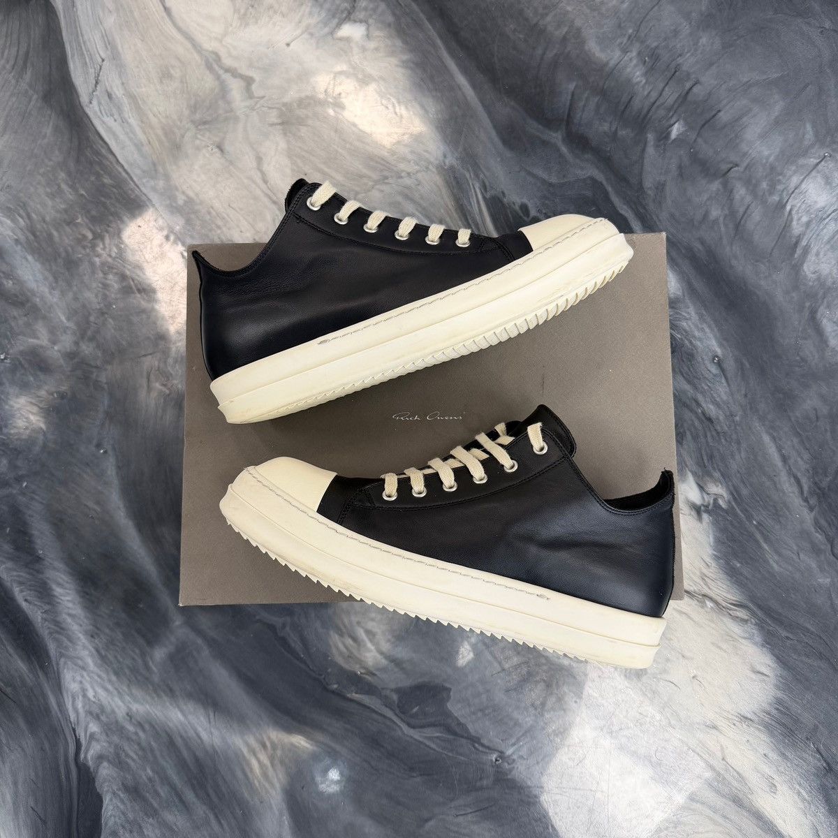 Rick Owens × Rick Owens Drkshdw DRKSDHW SS24 LIDO Low Ramones in 