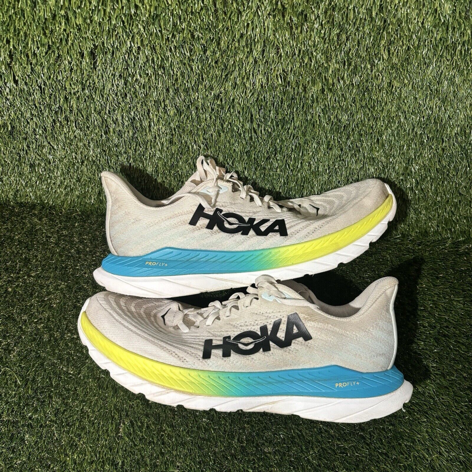 Hoka Size 12.5 - Hoka One One Mach 5 White Blue Glass Size US 12.5 / EU 45-46 - 7 Thumbnail