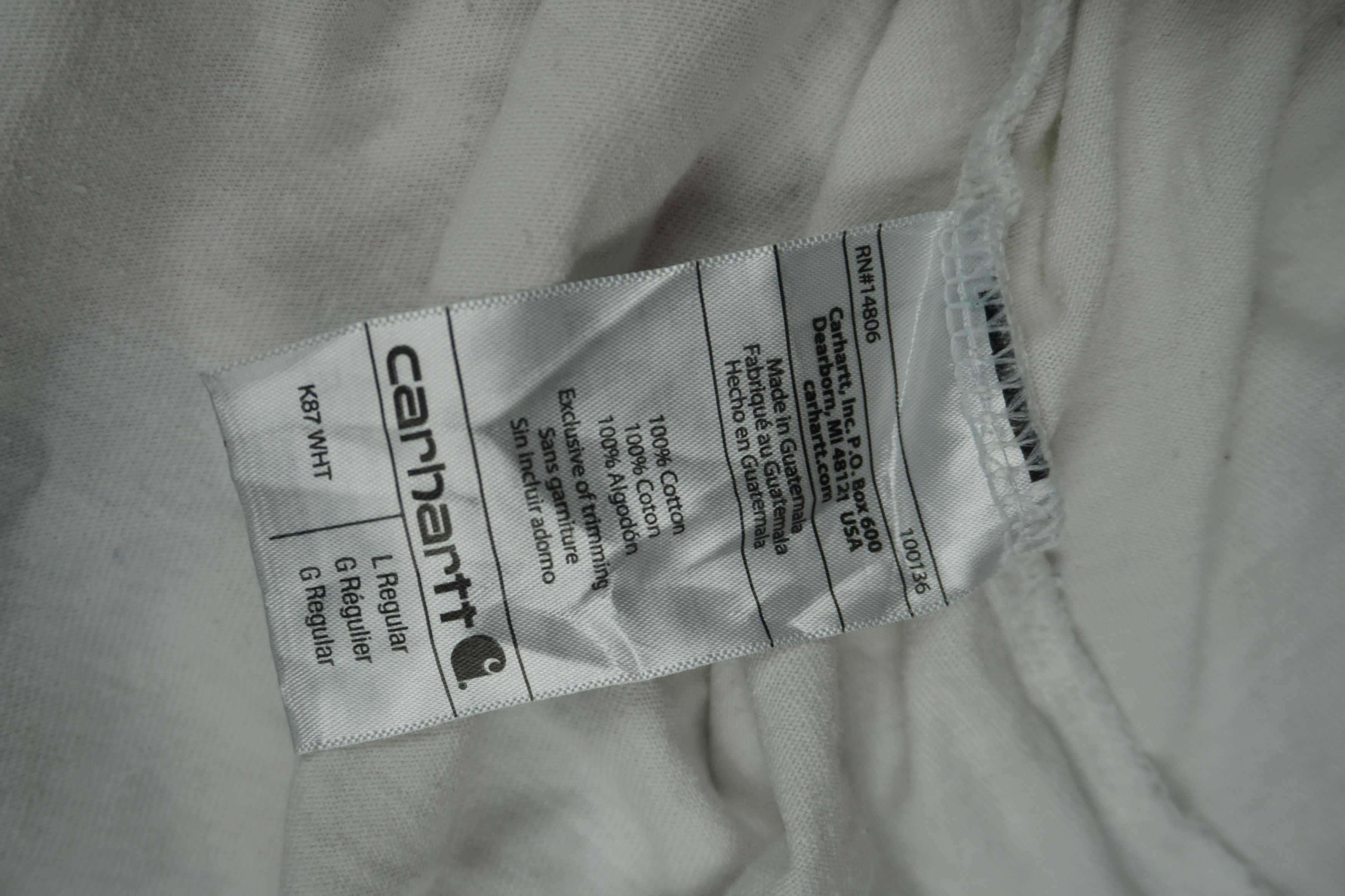 Carhartt carhartt single pocket tee white mens Size US L / EU 52-54 / 3 - 8 Thumbnail