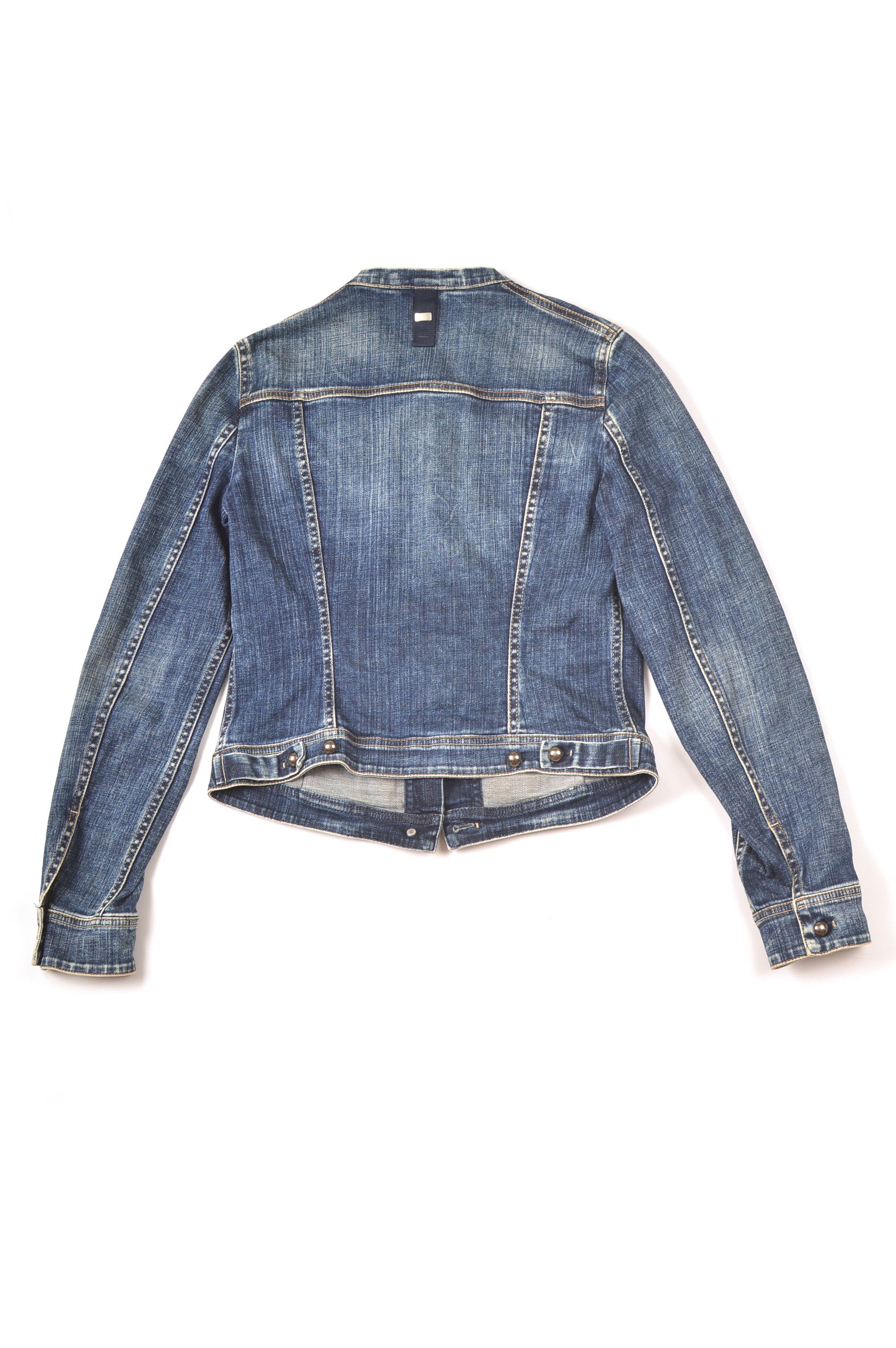 Designer High Use Womens Blue Denim Jacket Size M / US 6-8 / IT 42-44 - 7 Thumbnail