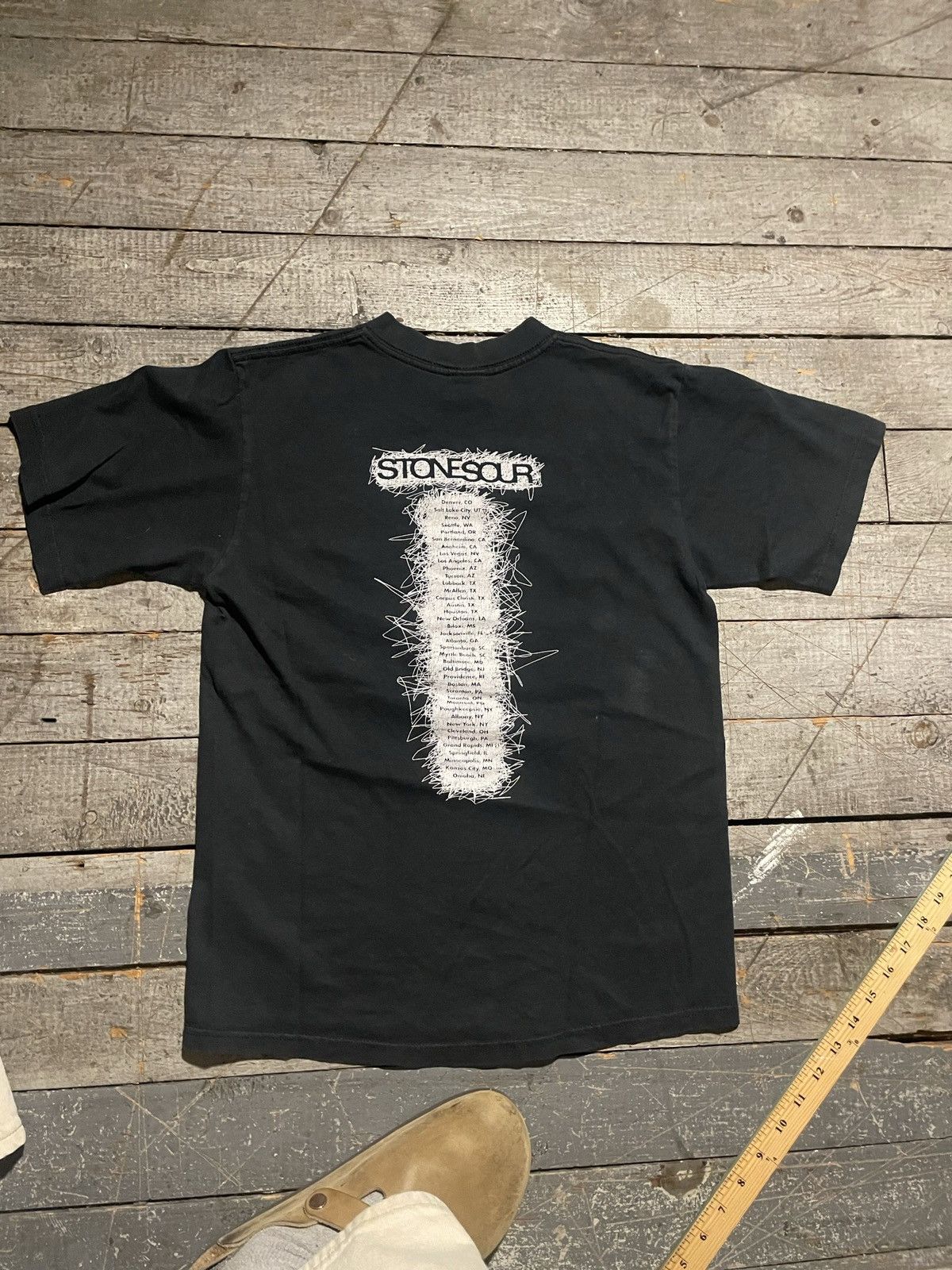 Anvil × Band Tees × Vintage Y2K Stonesour Tour Band T Shirt Size US S / EU 44-46 / 1 - 4 Thumbnail
