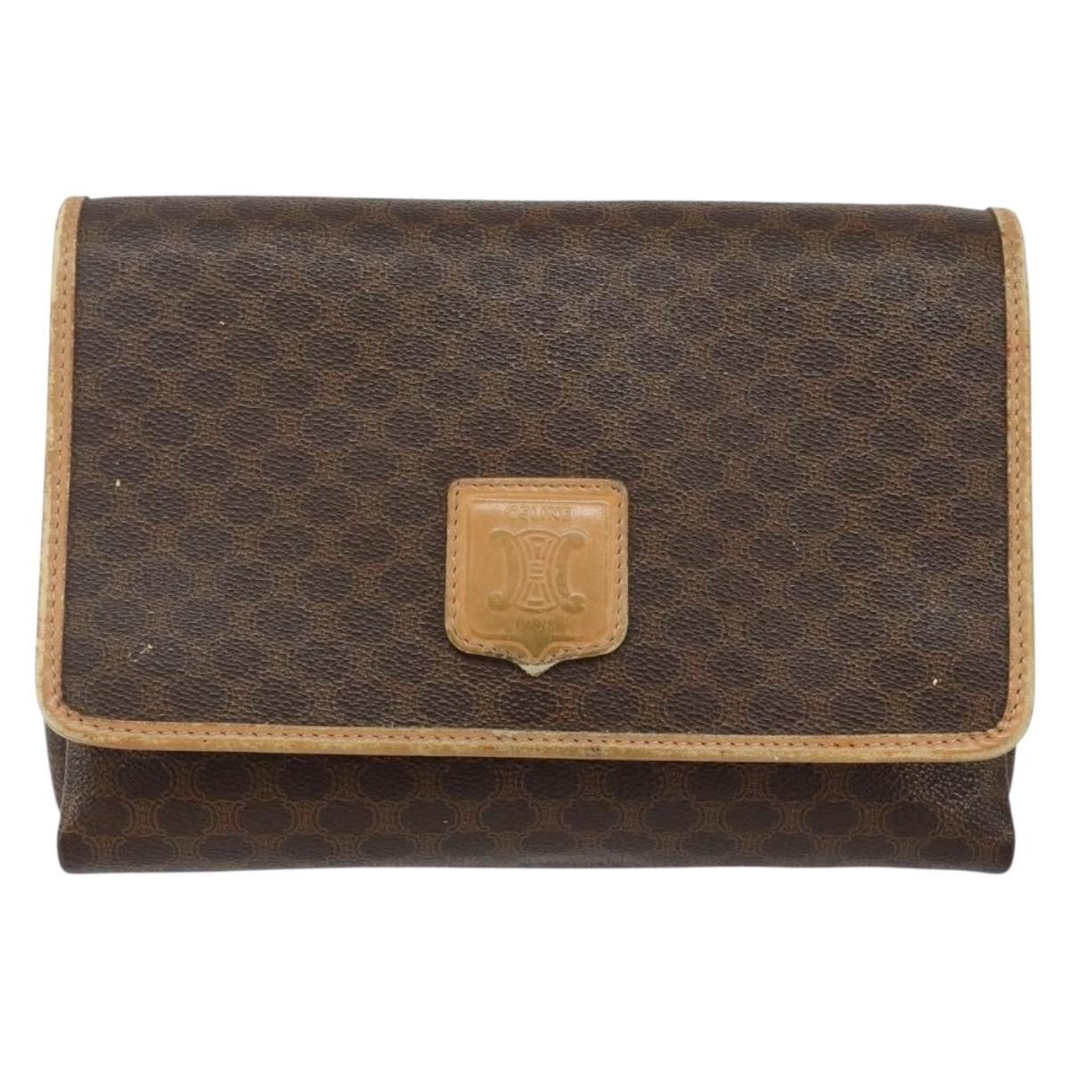 Celine CELINE Macadam Canvas Shoulder Bag Pvc Leather Brown Gold Size ONE SIZE - 2 Thumbnail