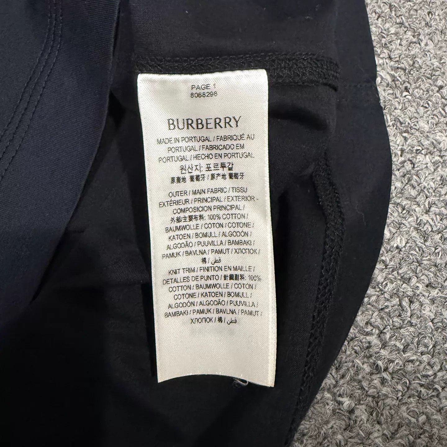 Burberry Burberry Black Embroidered Logo SS Tee L99New Size L / US 10 / IT 46 - 4 Thumbnail