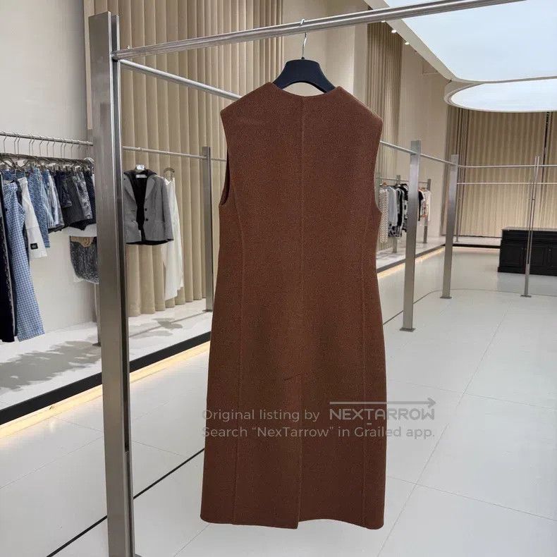 Hermes Hermes Brown Cashmere Single Button Vest Coat Size XXS / US 00 / IT 34 - 2 Thumbnail