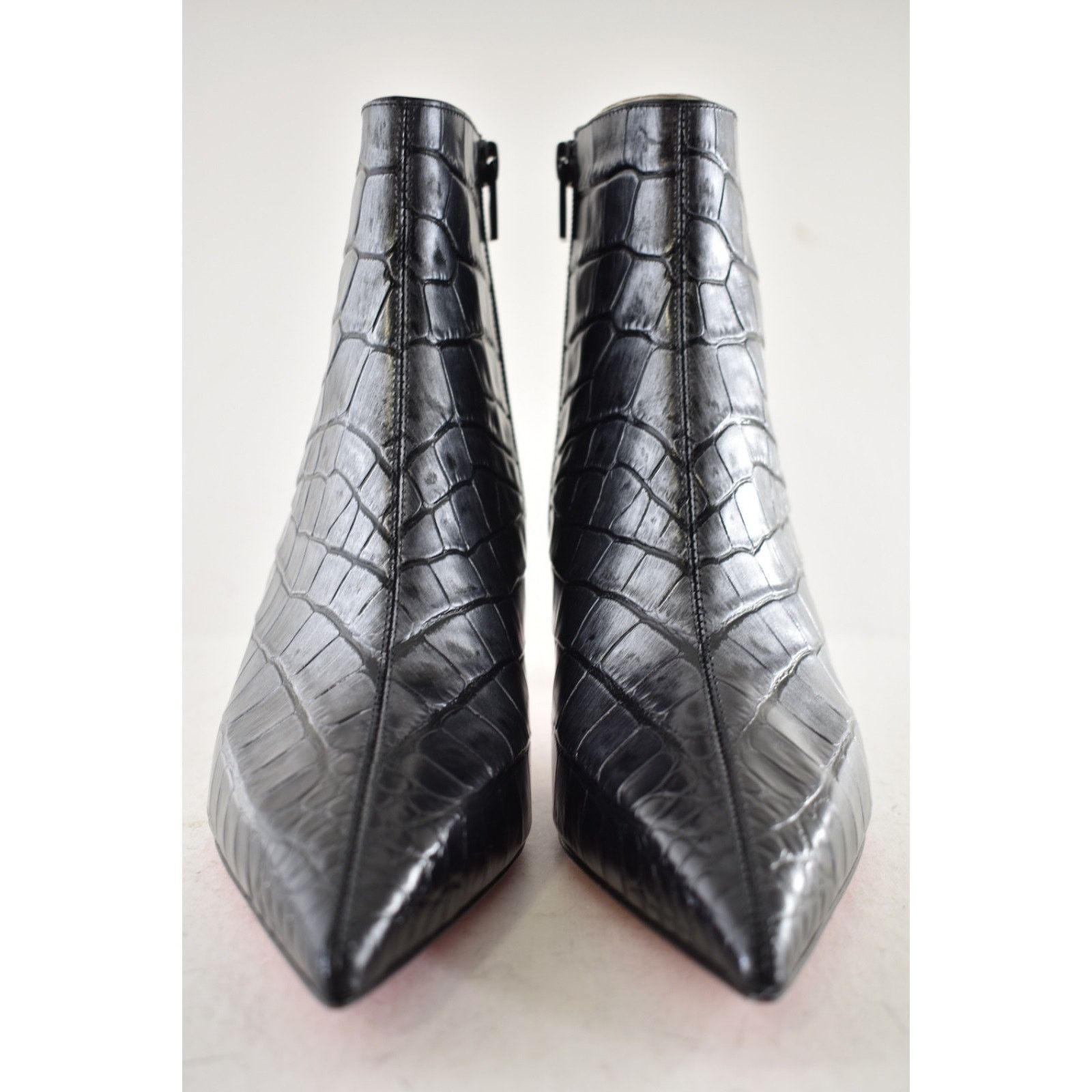 Christian Louboutin Christian Louboutin Condora Booty 55 Black Silver Croc Ali Size US 8 / IT 38 - 8 Thumbnail