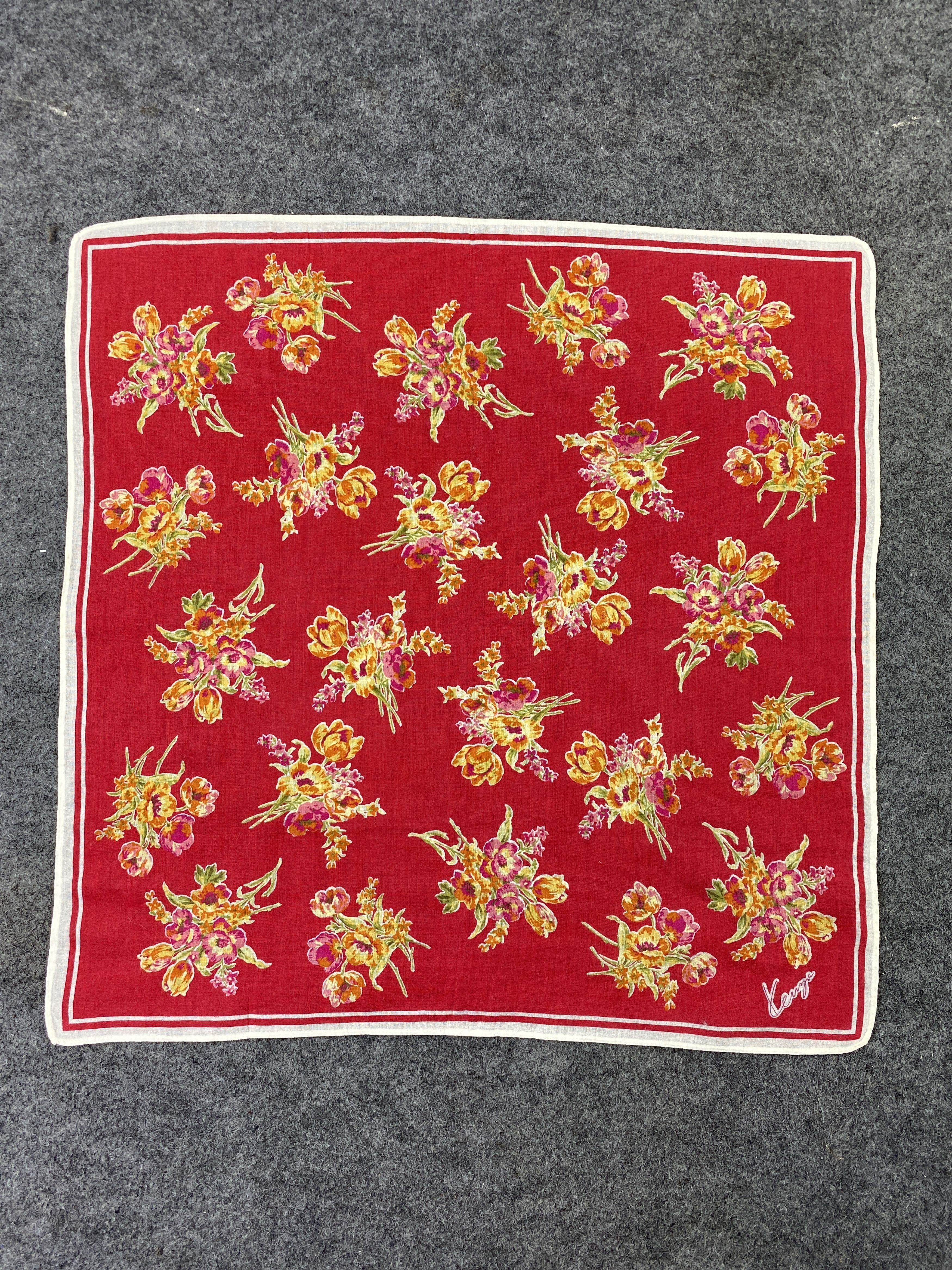 Japanese Brand Kenzo Handkerchief / Bandana / Neckerchief / Headscarf-B382 Size ONE SIZE - 3 Thumbnail