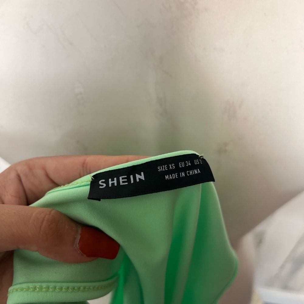 Shein Mint Green One-Side Cutout Bodycon Mini Dress – Size XS Size XS / US 0-2 / IT 36-38 - 3 Thumbnail