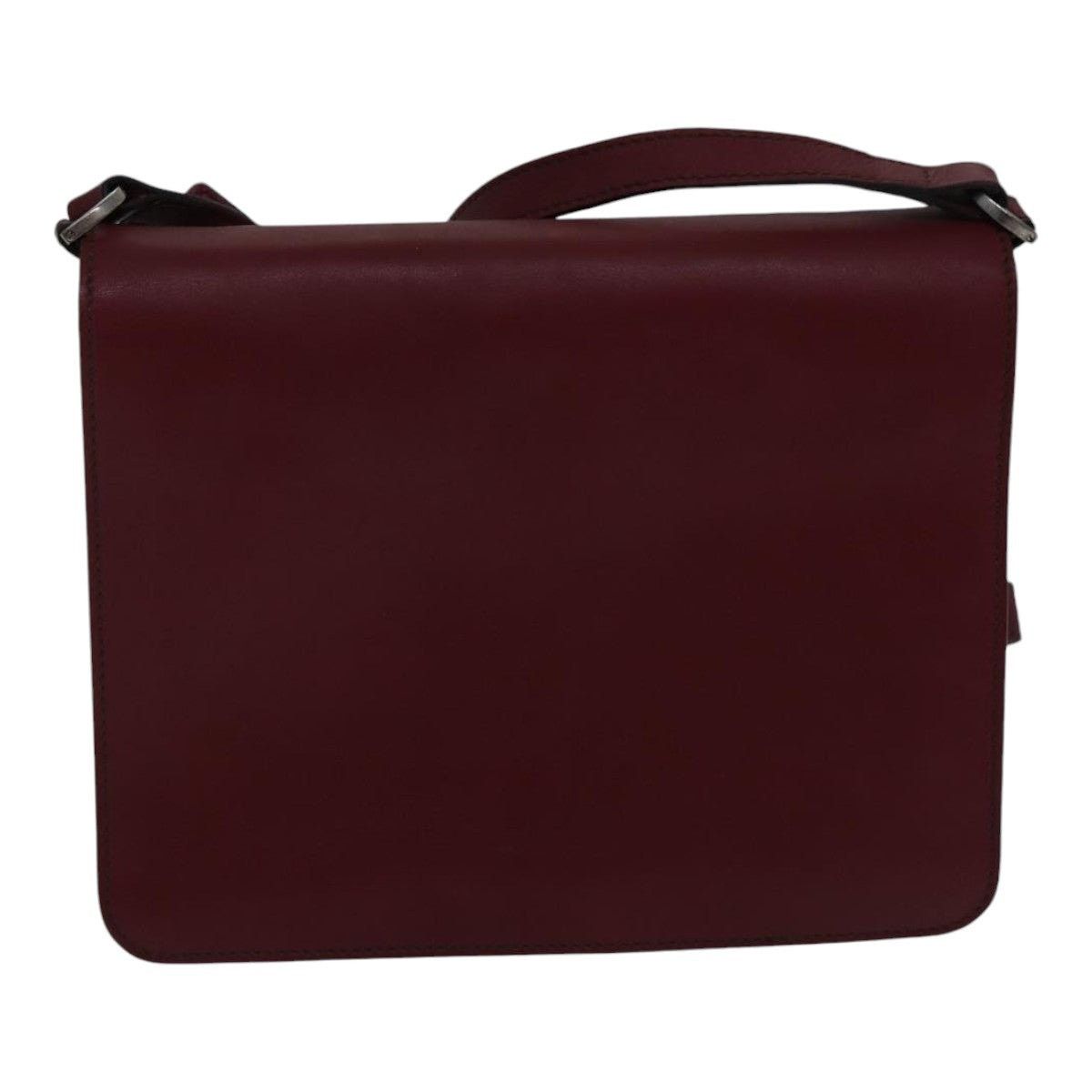 Cartier Shoulder Bag Leather Bordeaux
