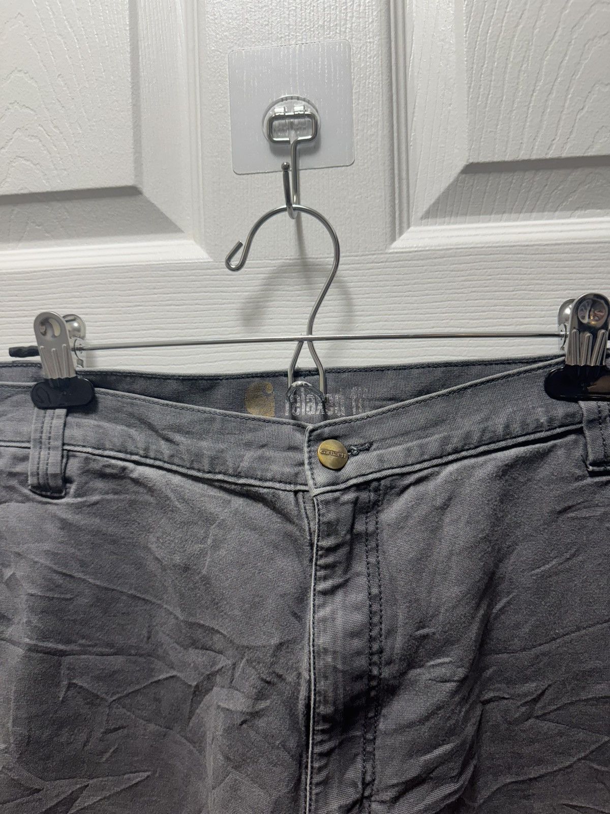 Carhartt Carhartt Cargo Shorts Grey Vintage Workwear Distressed Size US 42 / EU 58 - 2 Thumbnail