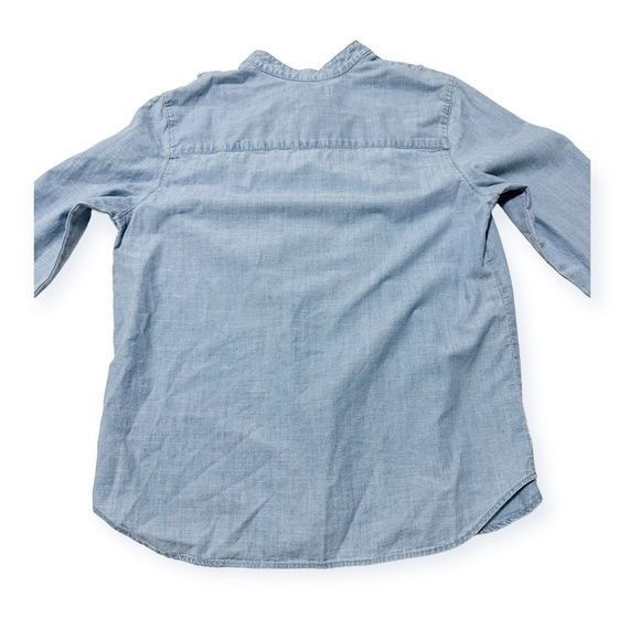 AMO AMO Cooper Ruffled Chambray Shirt, Chambray, Size M, NWT, Size M / US 6-8 / IT 42-44 - 6 Thumbnail