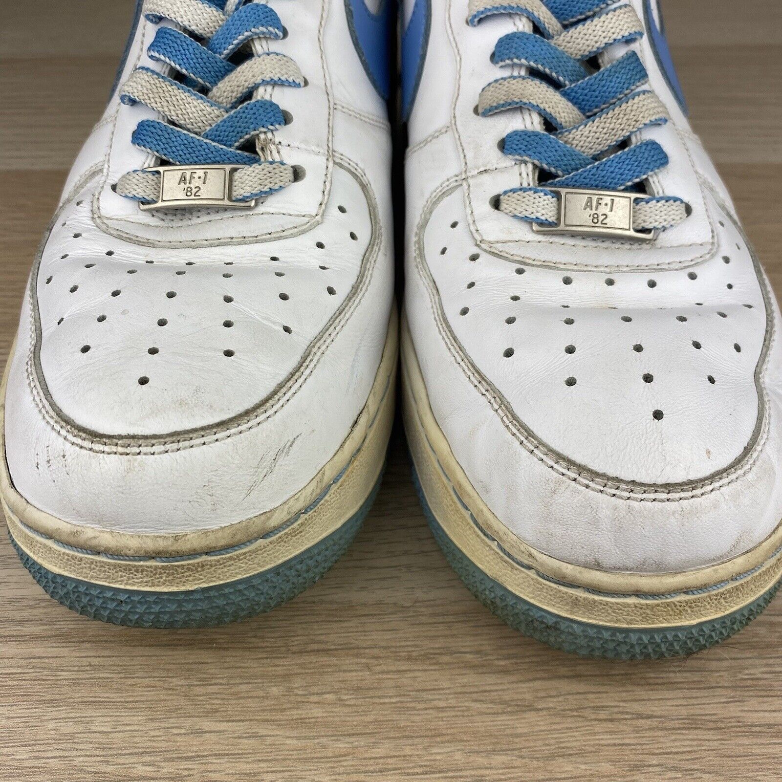 Nike Nike Air Force 1 University Blue Sneakers Size 9 Used Worn Size US 9 / EU 42 - 9 Thumbnail