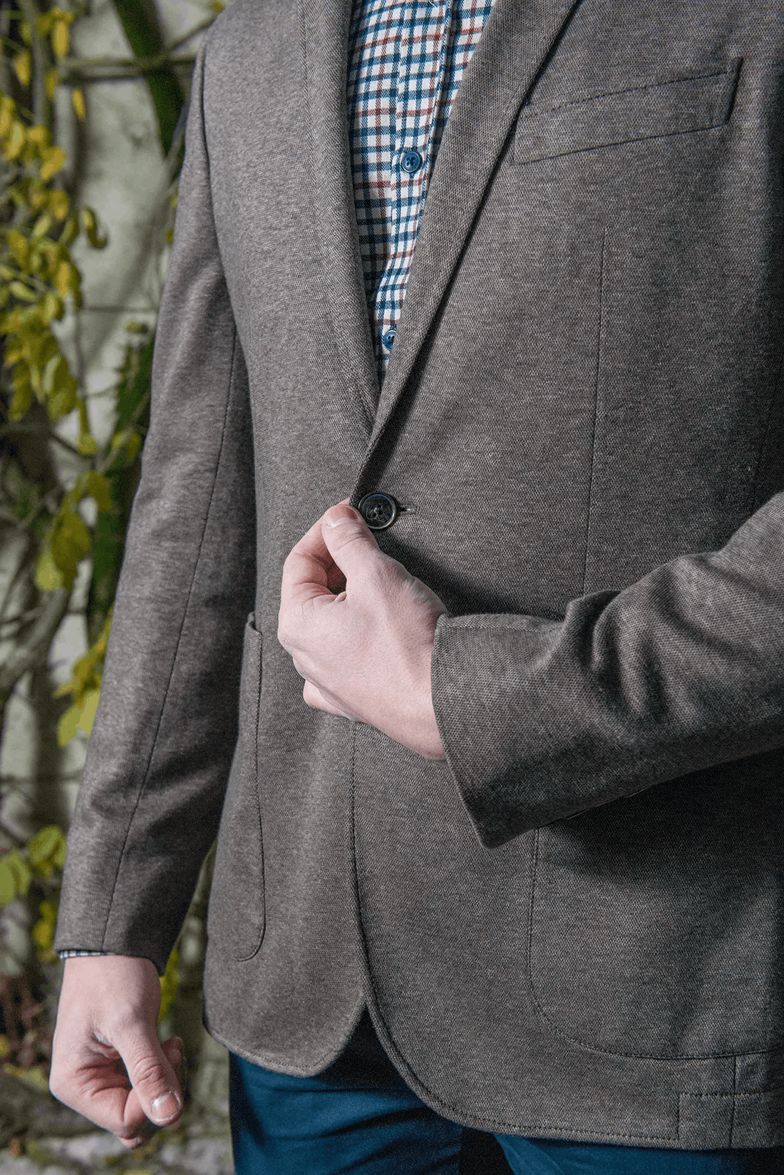 Hackett HACKETT London Jersey Stretch Cotton Blazer Jacket Size 46R Size 46R - 13 Thumbnail