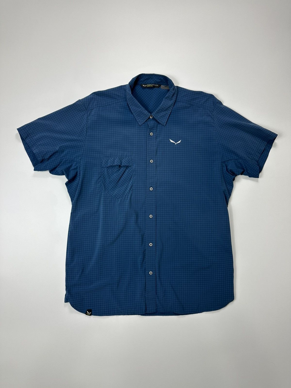 SALEWA Salewa Flannel Shirt Men's Logo Blue Size US M / EU 48-50 / 2 - 1 Thumbnail