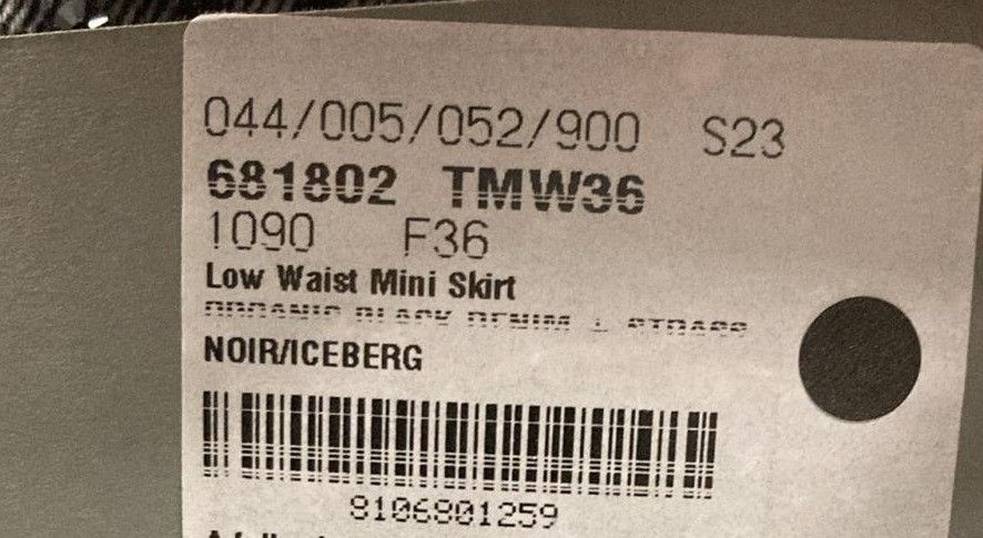 Balenciaga o1la1rc1a1024 Low Waist Mini Skirt in Noir/Iceberg Size 26" / US 2 / IT 38 - 6 Thumbnail