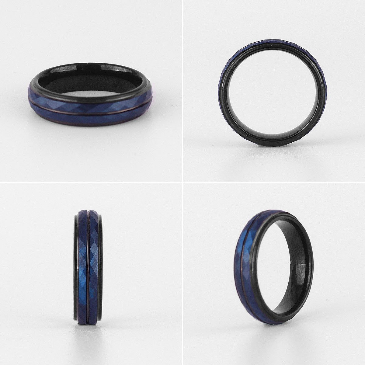 Other Black & Blue Rhombus Ring Size ONE SIZE - 6 Thumbnail
