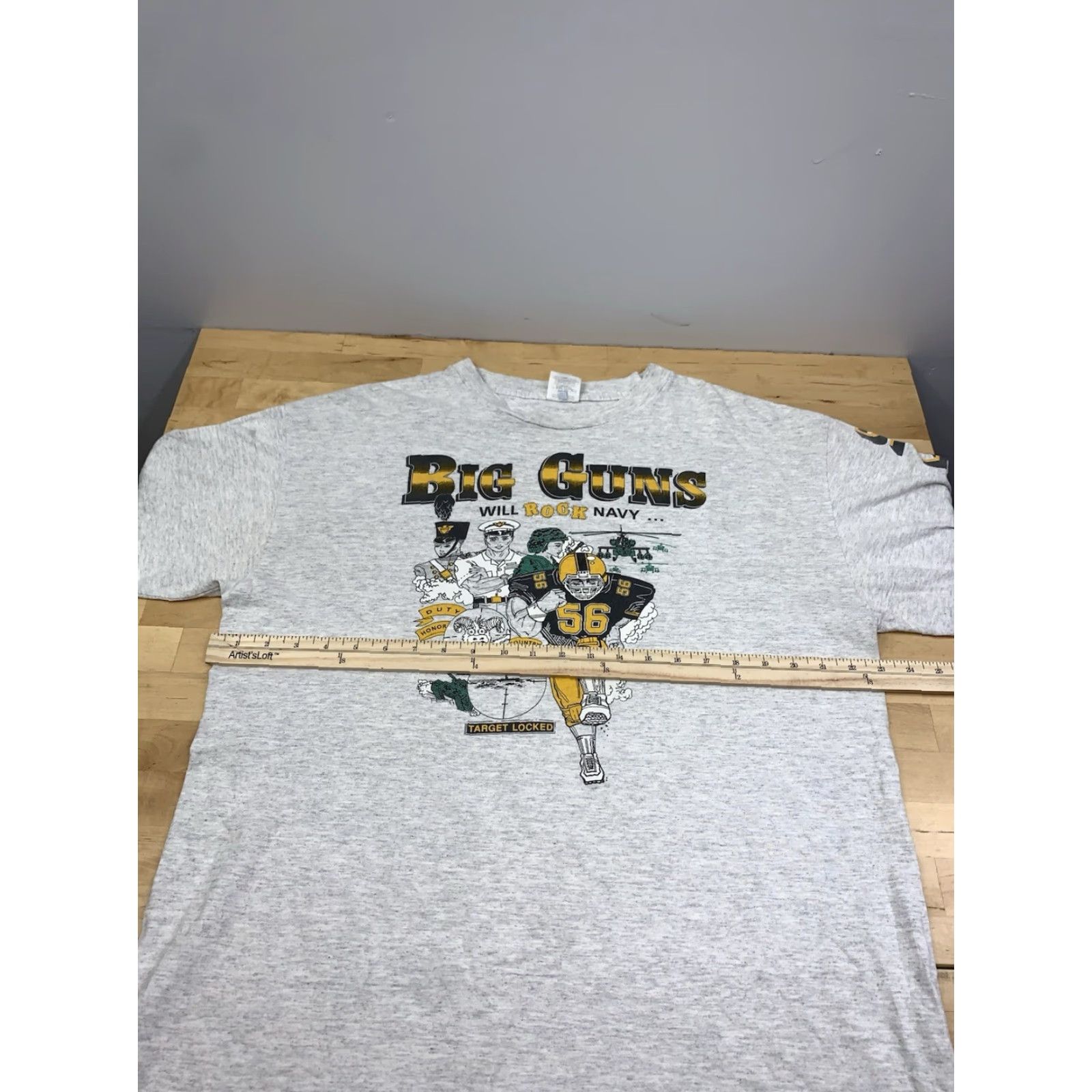 Vintage VINTAGE Belton US Army Football Shirt Mens XL 90s Gray Double-Sided Crew Neck Long Sleeve Graphic Print Size US XL / EU 56 / 4 - 7 Thumbnail