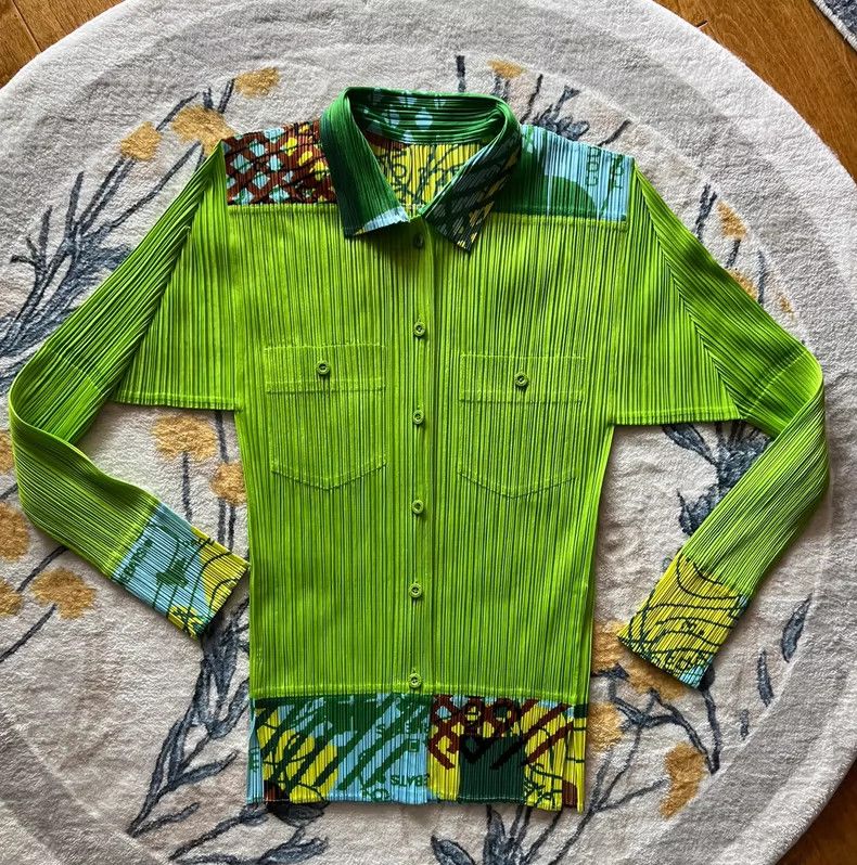 Issey Miyake Issey Miyake size:3 Green pleated vintage denim cardigan Size M / US 6-8 / IT 42-44 - 4 Thumbnail