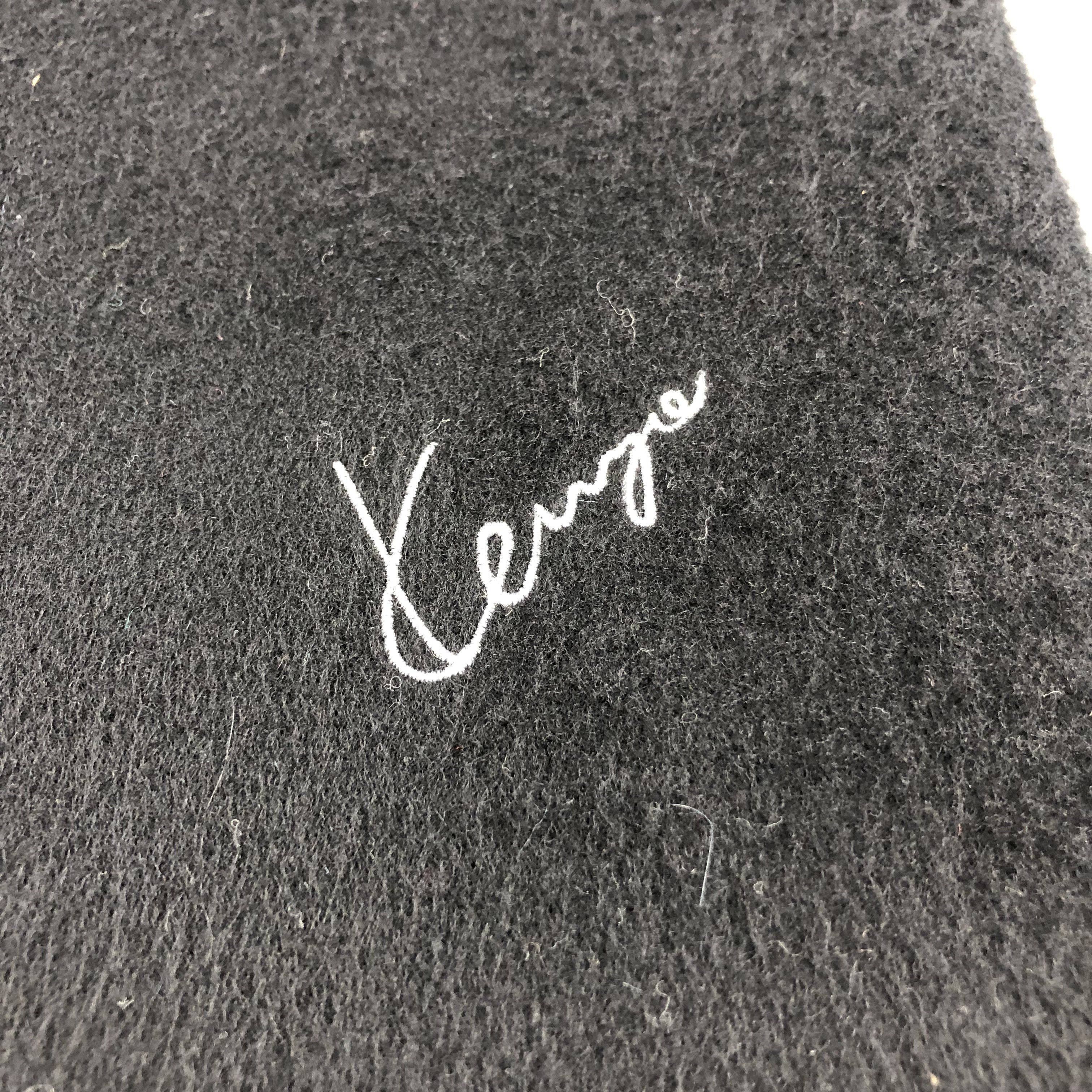 Kenzo Kenzo Plain Black Cashmere Scarf Muffler V646 Size ONE SIZE - 4 Thumbnail