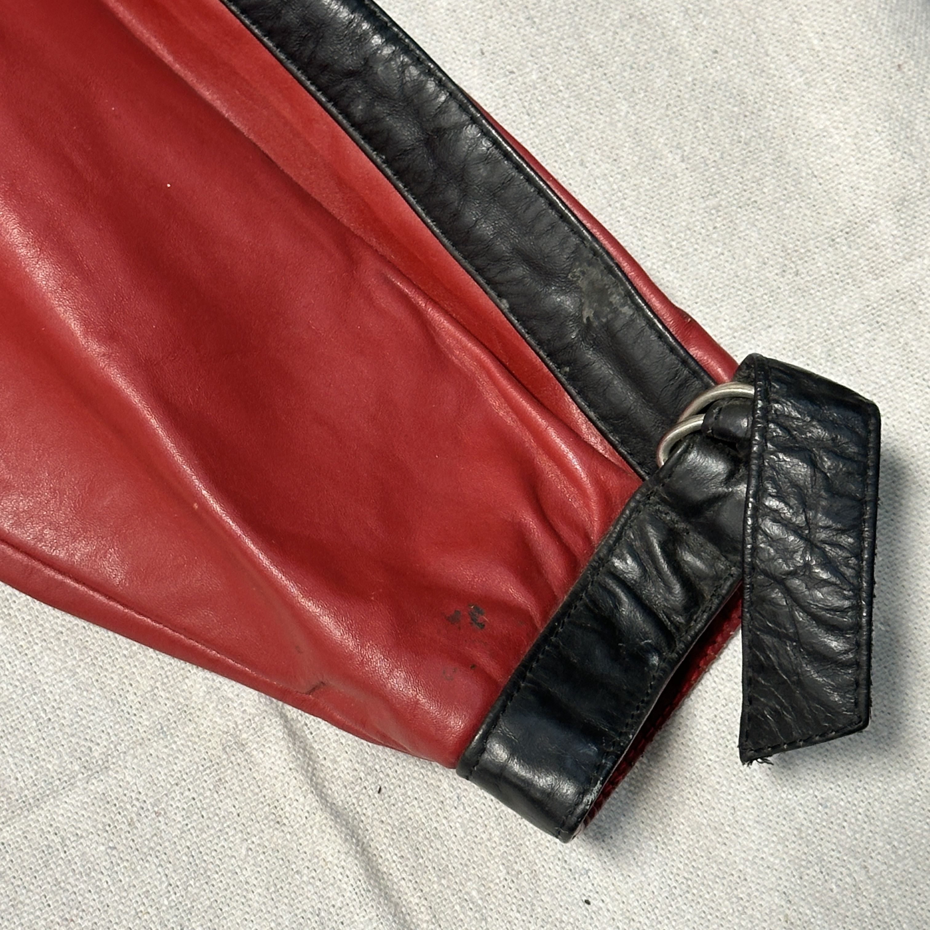Other Vintage Michael Jackson Thriller Phoenix Red and Black Leather Jacket Size 3/4 Size US S / EU 44-46 / 1 - 4 Thumbnail