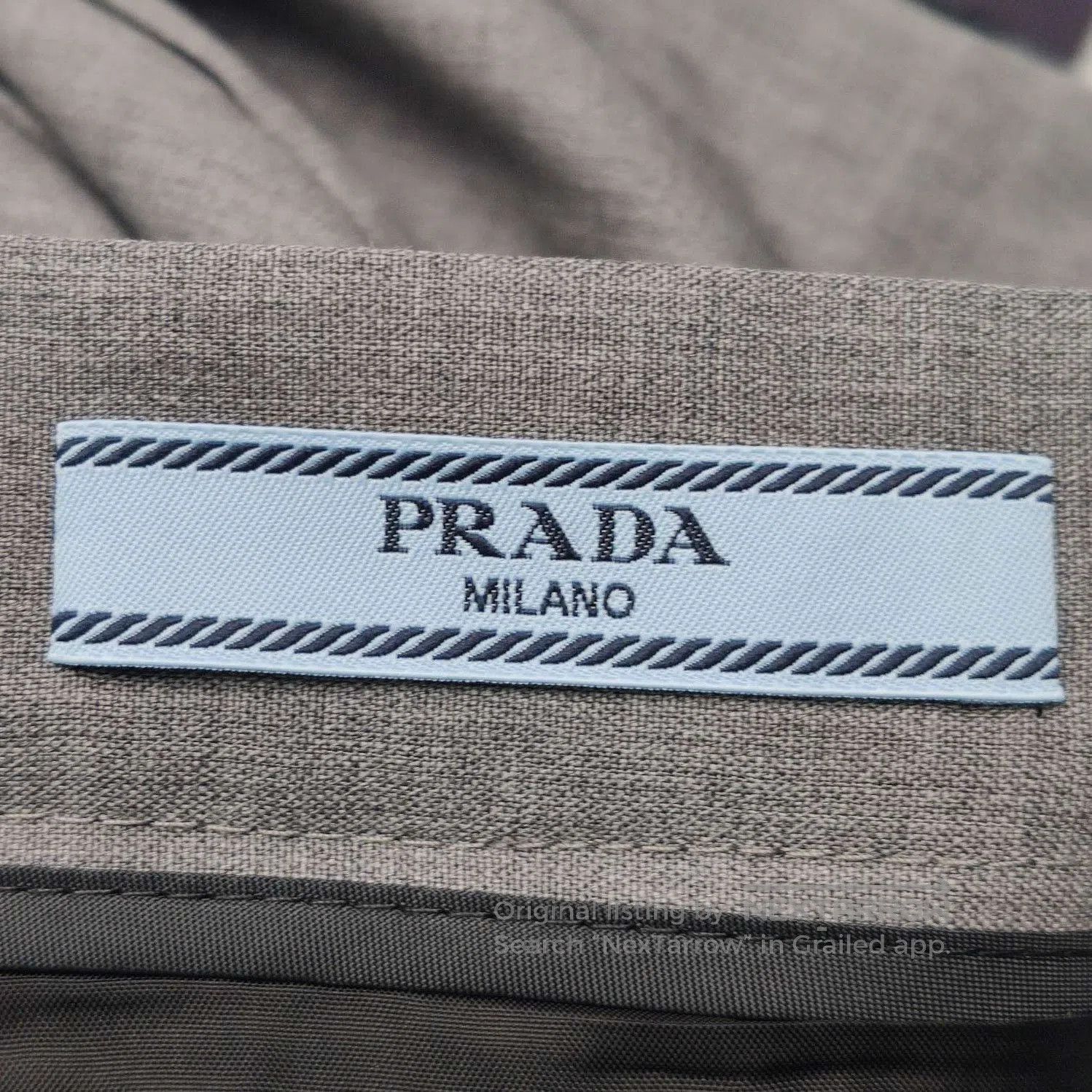 Prada Prada Wool Pleated Midi Skirt in Gray . Size 35" - 5 Thumbnail