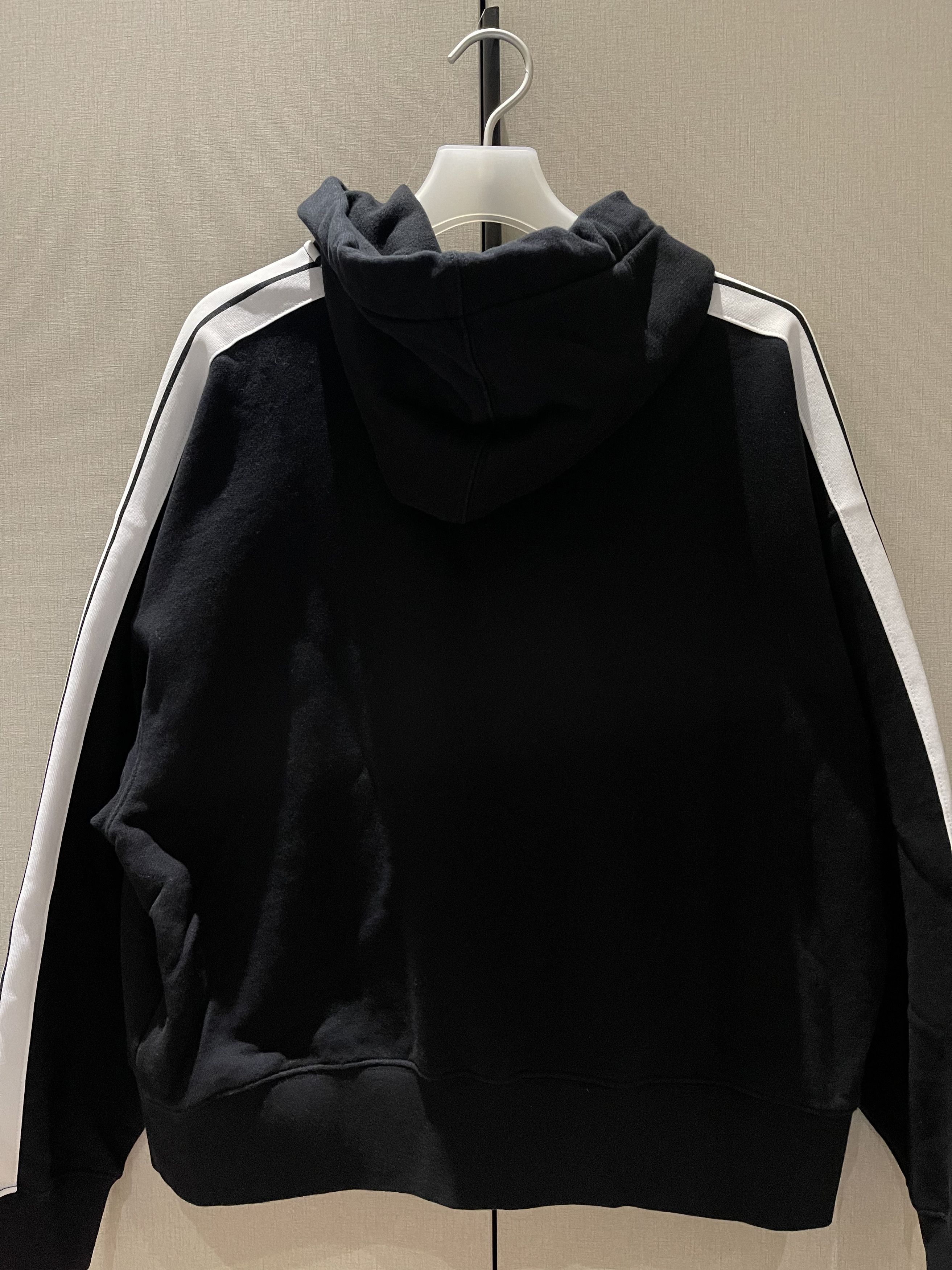 Palm Angels Palm Angels Fleece Track Hoody Black White Size US XS / EU 42 / 0 - 2 Thumbnail
