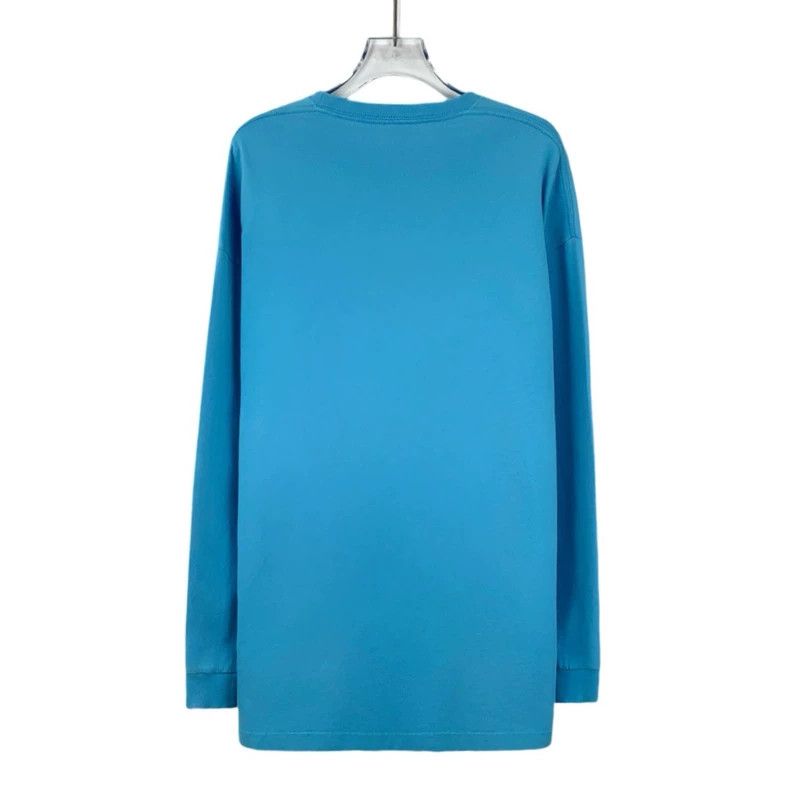 Balenciaga Balenciaga Blue monogrammed cotton crewneck long-sleeve sw Size US S / EU 44-46 / 1 - 2 Thumbnail