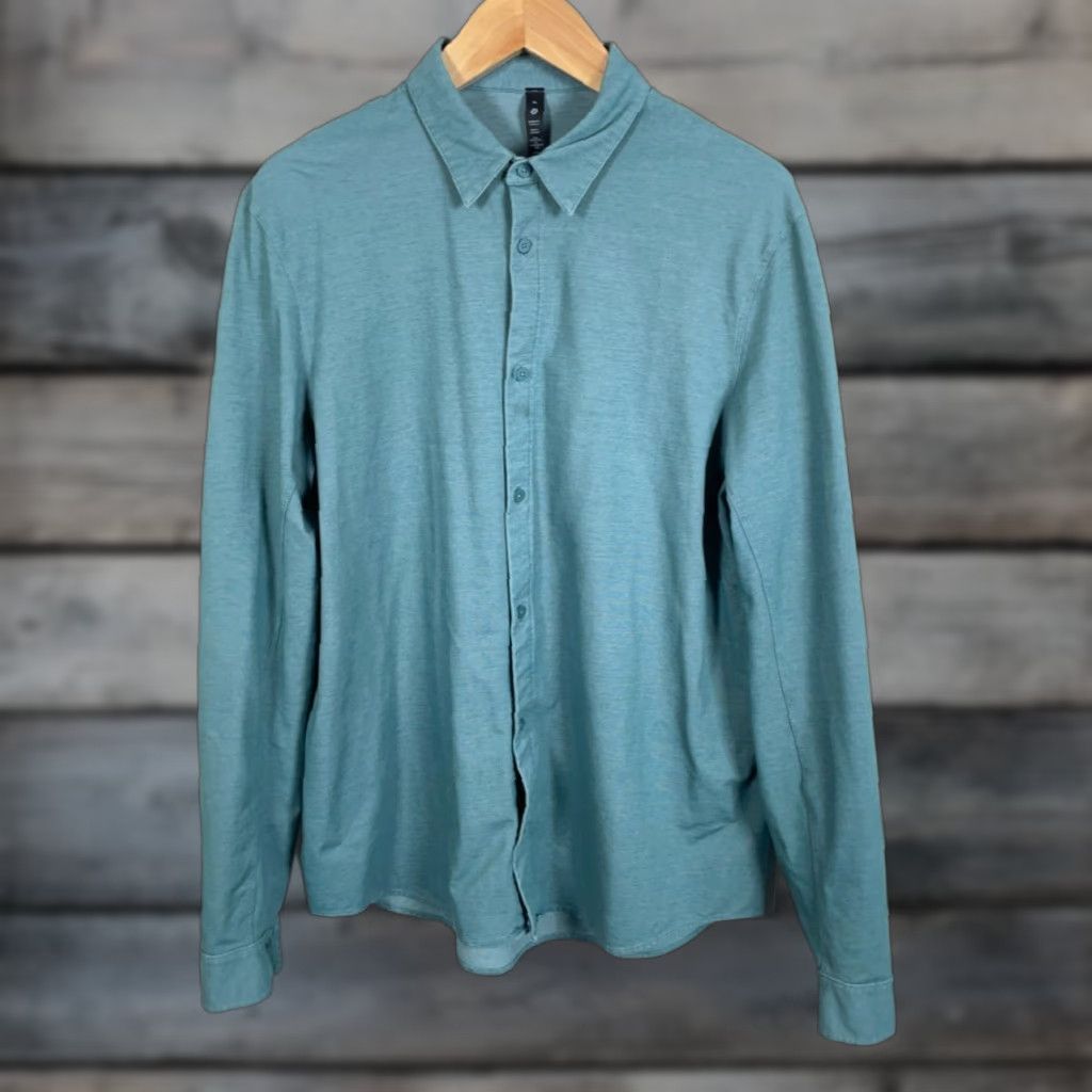 Lululemon Lululemon Commission Shirt Men's XL Green Lightweight Long Sleeve Athleisure Size US XL / EU 56 / 4 - 1 Thumbnail