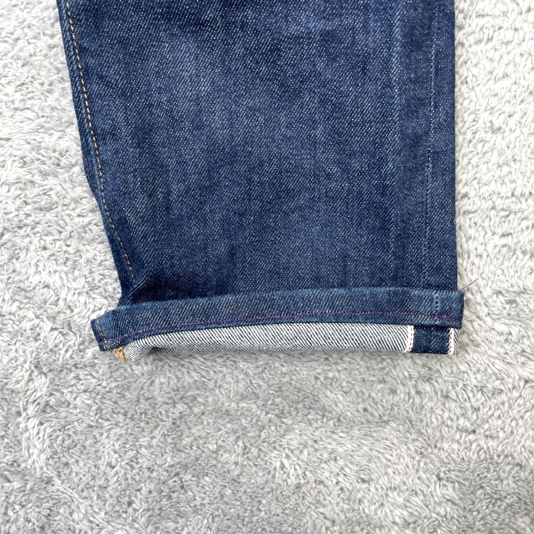Denime Ace Rivington Jeans Womens 30 Blue Denim Tapered 5-Pocket Logo Stitch Dark Wash Regular 30in Inseam Mens Womens Girls Boys Size 30" / US 8 / IT 44 - 5 Thumbnail