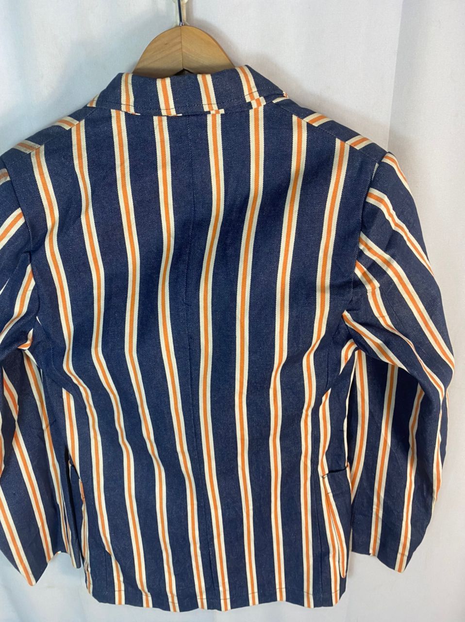 Designer × W&LT × Walter Van Beirendonck 🔥RARE🔥Vintage W&.L.T denim stripe snap button blazer jacket Size US S / EU 44-46 / 1 - 19 Thumbnail
